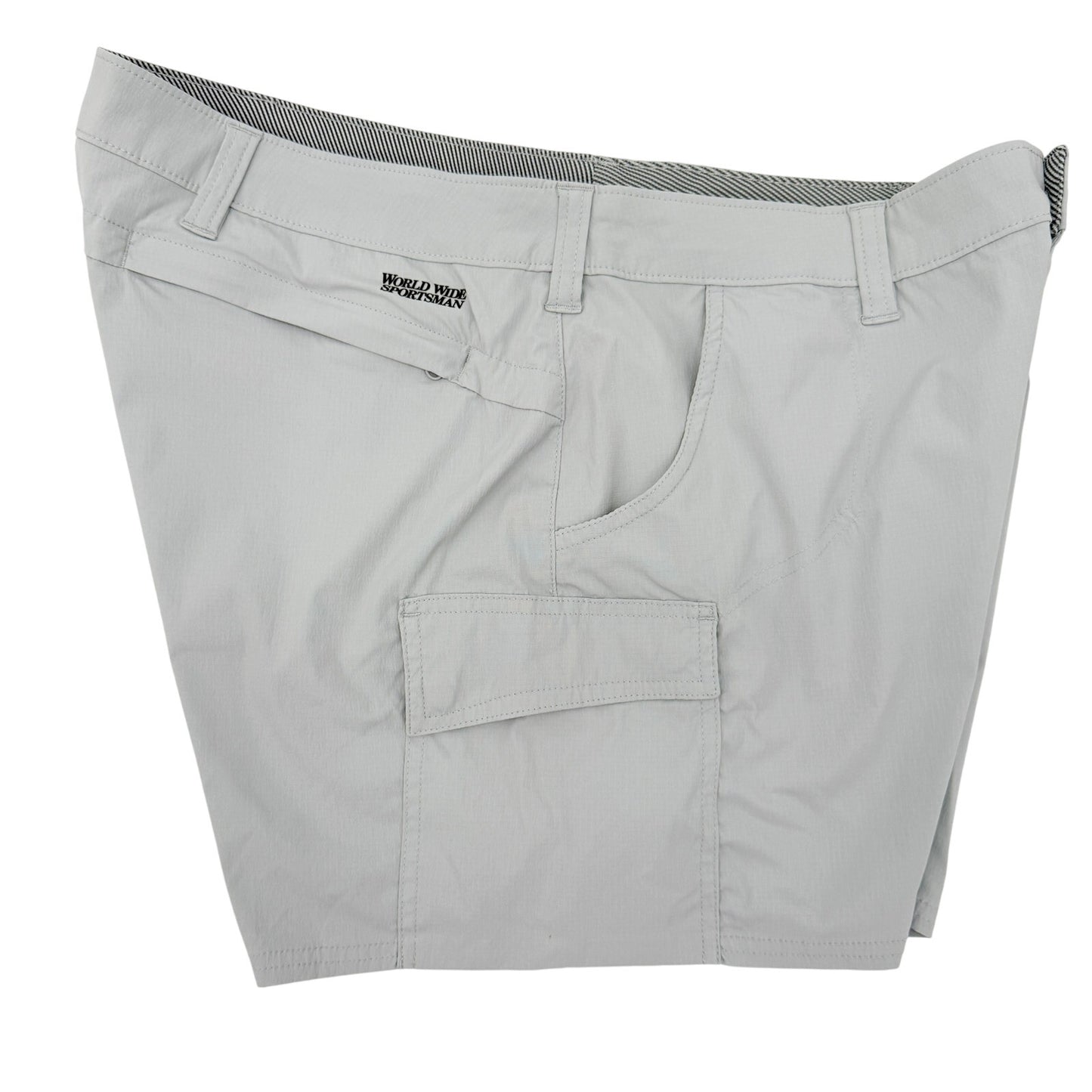 World Wide Sportsman light gray Offshore Cargo Shorts women's size 14 quick dry