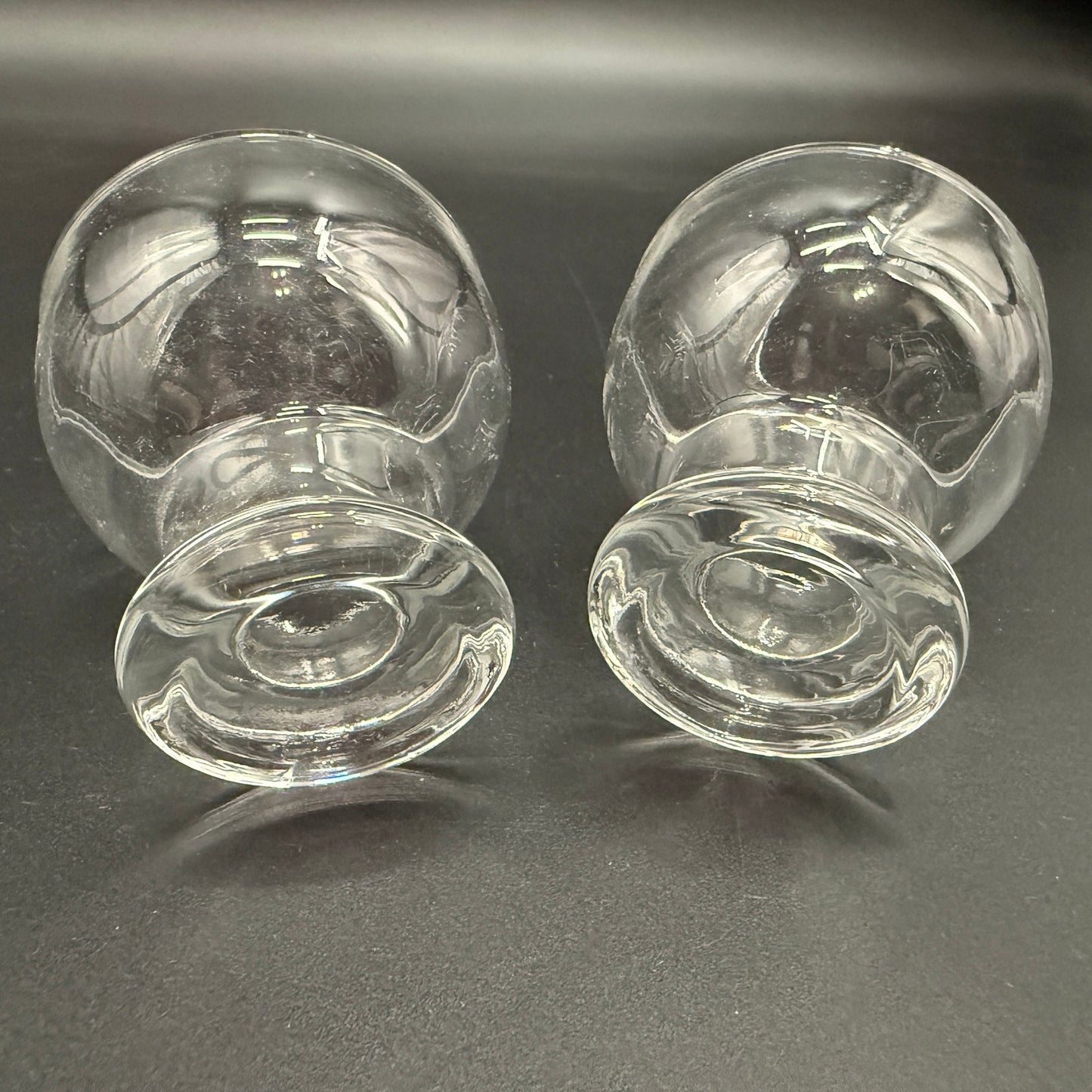 vintage pair Homestead Tumbler Glasses Federal Glass 4oz clear cups MCM cocktail