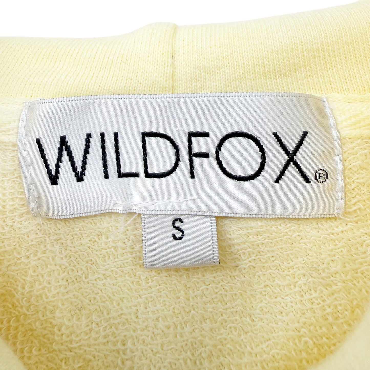 Wildfox lemon meringue yellow white Broken Dreams Crop Hoodie women's SMALL top