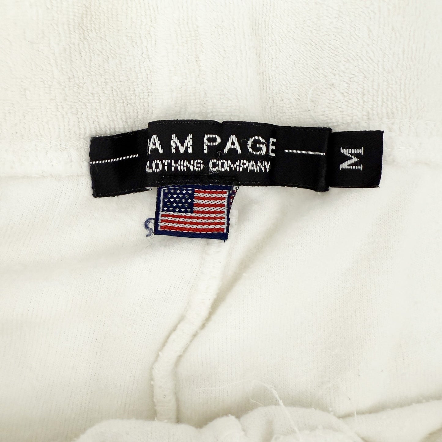 Rampage white terry cloth Crop Pants lace hem Swim Coverup women's MEDIUM