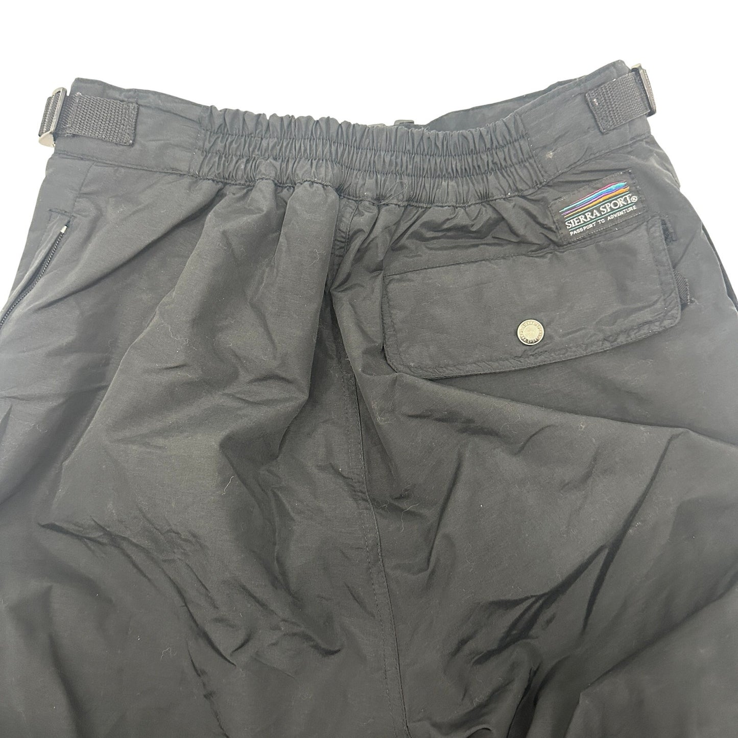 Sierra Sport black Ski Snow Pants women's SMALL fleece-lined cold weather gear