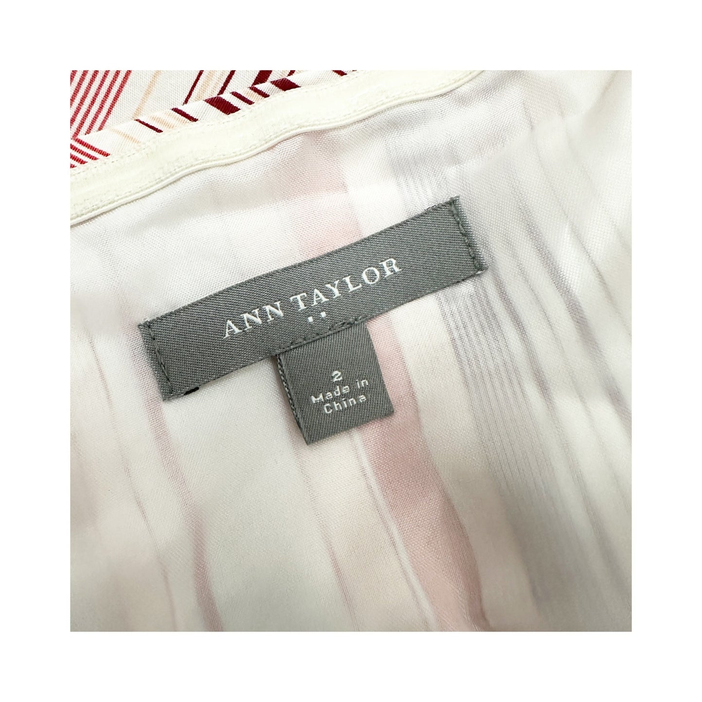 Ann Taylor striped Halter Dress women's size 2 small earth tones white peach