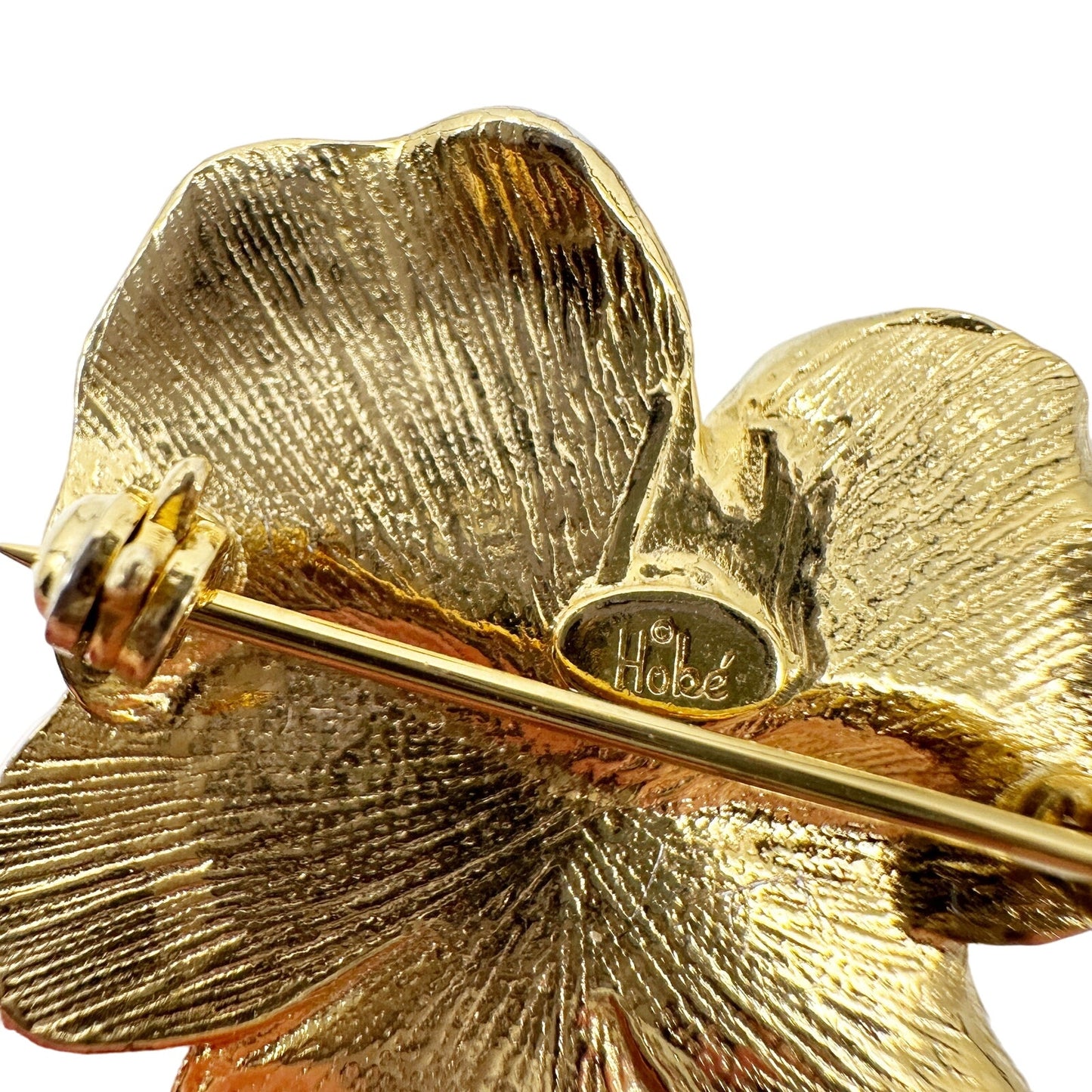 vintage Hobé blue flower BROOCH floral jewelry pin and clip EARRINGS set