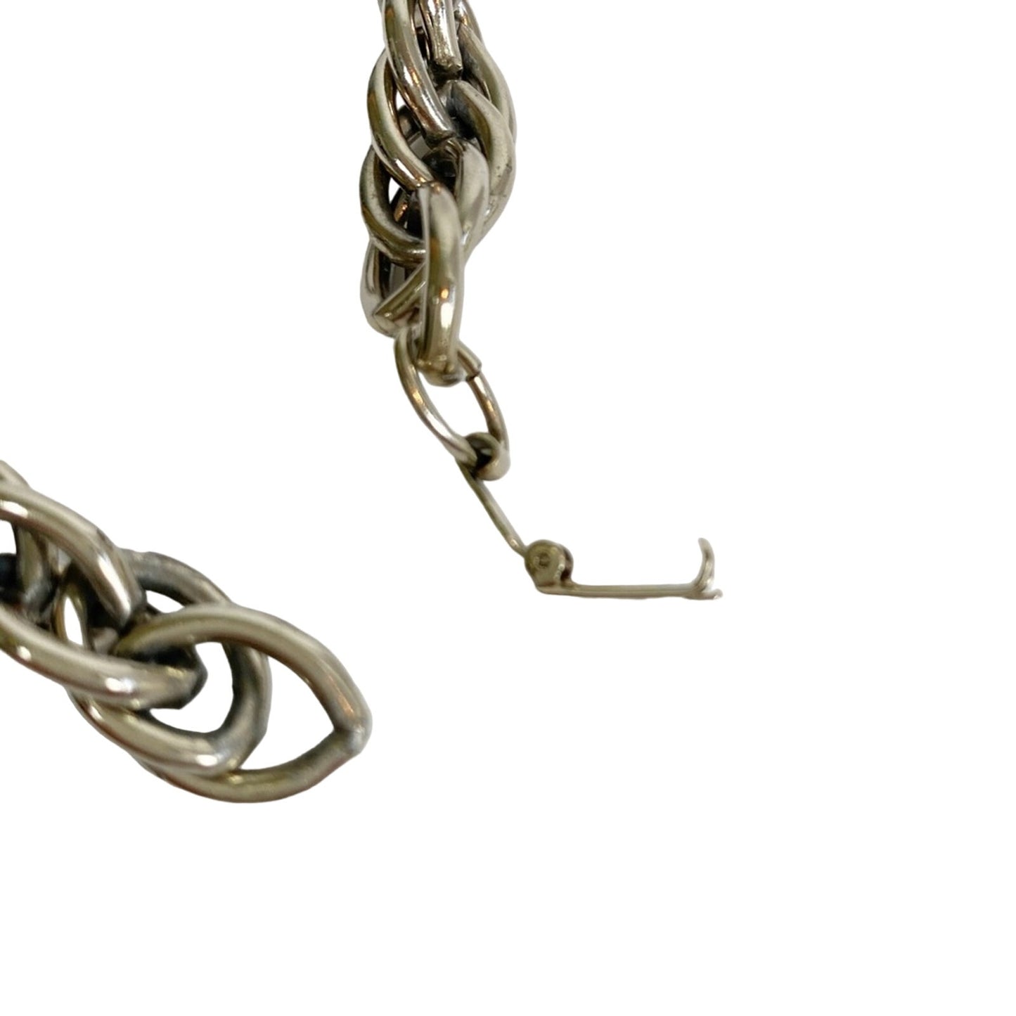 vintage silver metal loops 15" choker NECKLACE costume jewelry