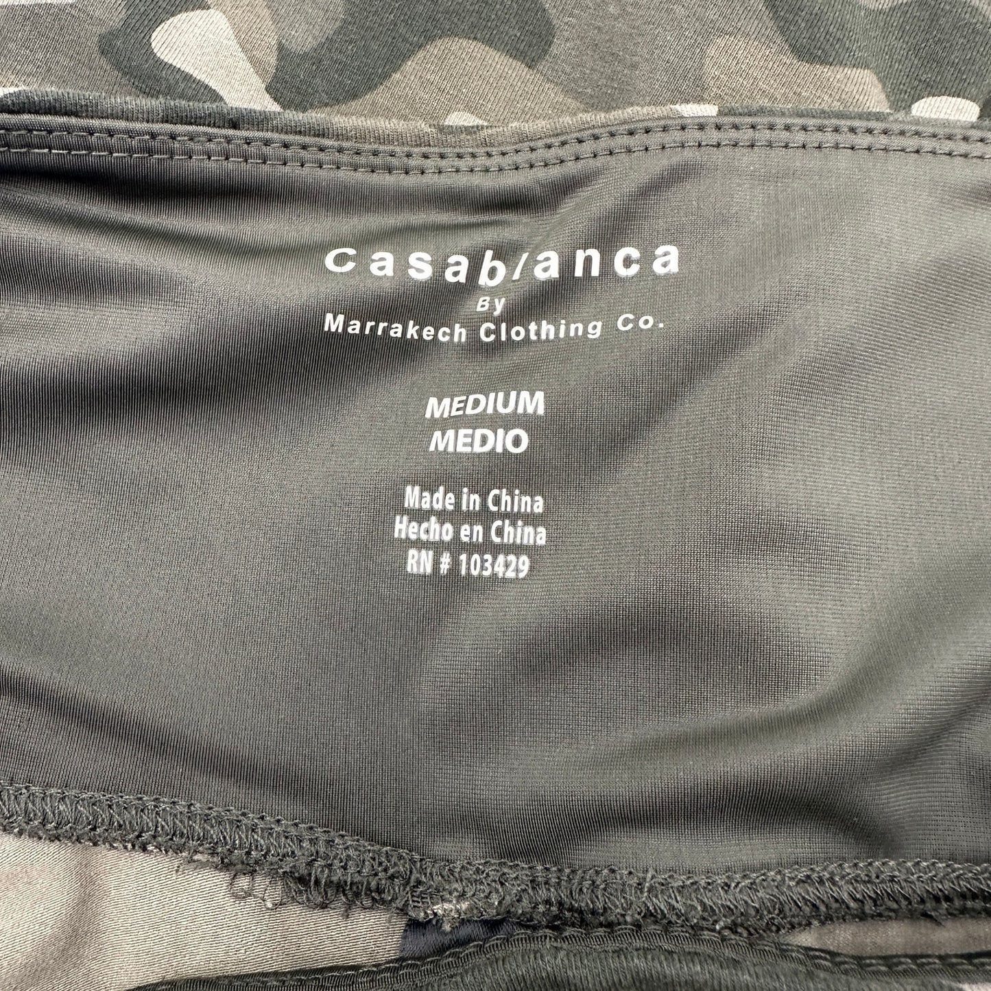 green camo Casablanca Leggings athleisure women's MEDIUM camouflage Marrakech