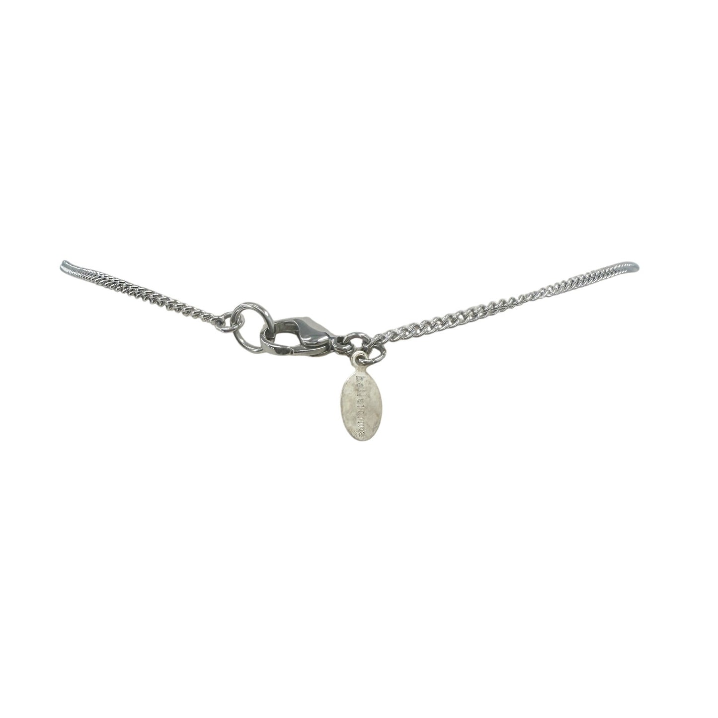 Bellaforma Jewelry silver tone metal Bar Pendant Necklace 18" long chain
