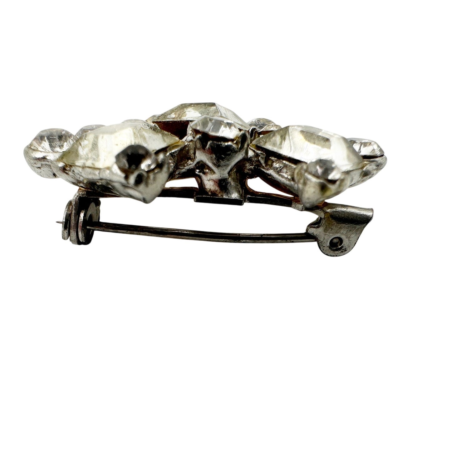 vintage diamond-shaped rhinestones BROOCH sparkly jewelry pin