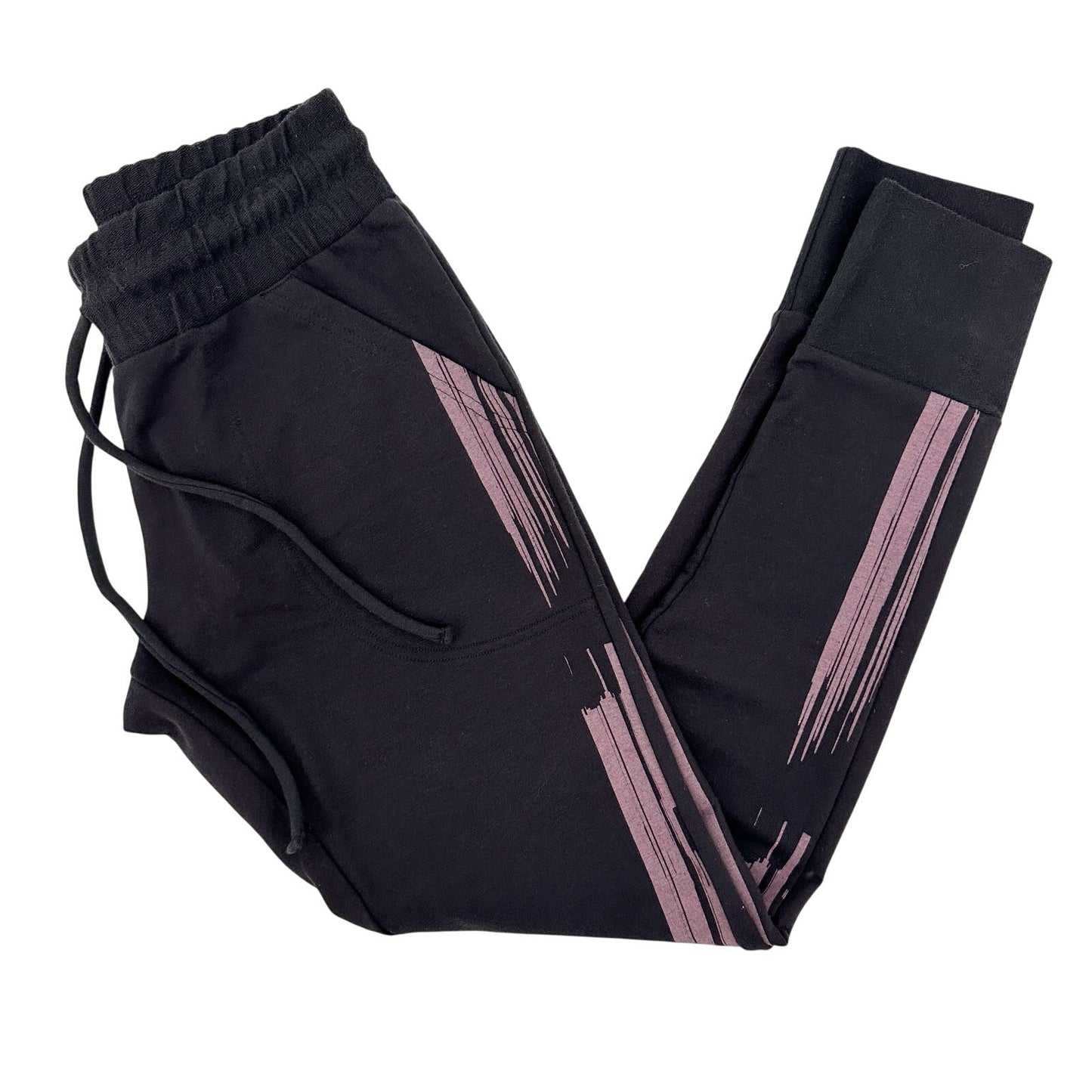 We The Free People black & pink Joggers sweat pants women's SMALL athleisure NEW