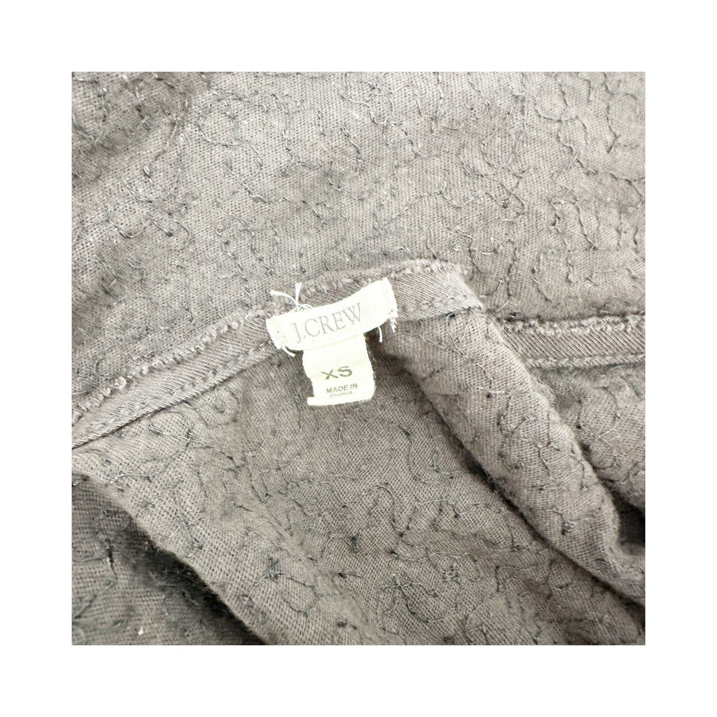 J. Crew dark gray sequin Tank Top women's XS raw edges