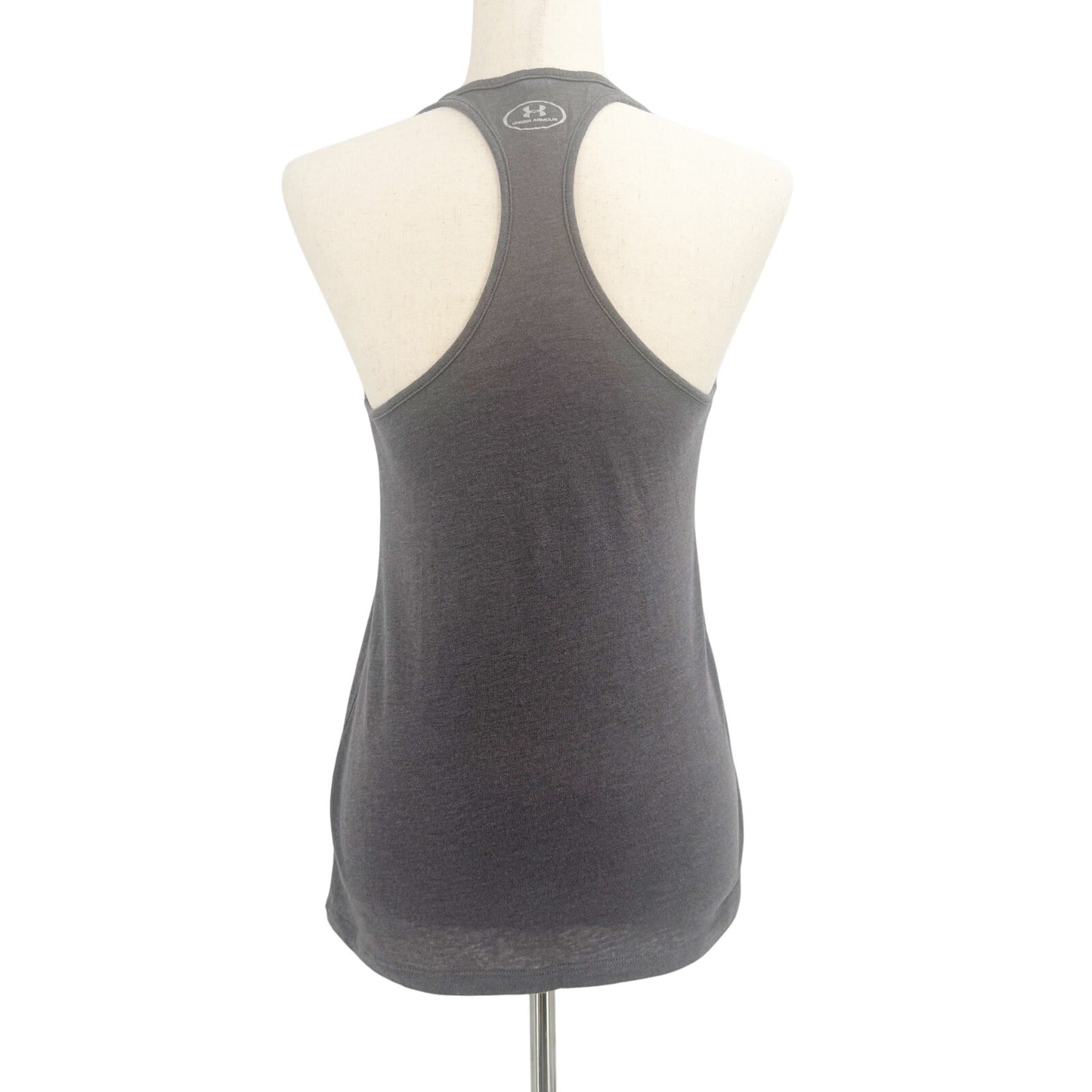 two Under Armour gray white Tank Tops women's XS workout wear athleisure