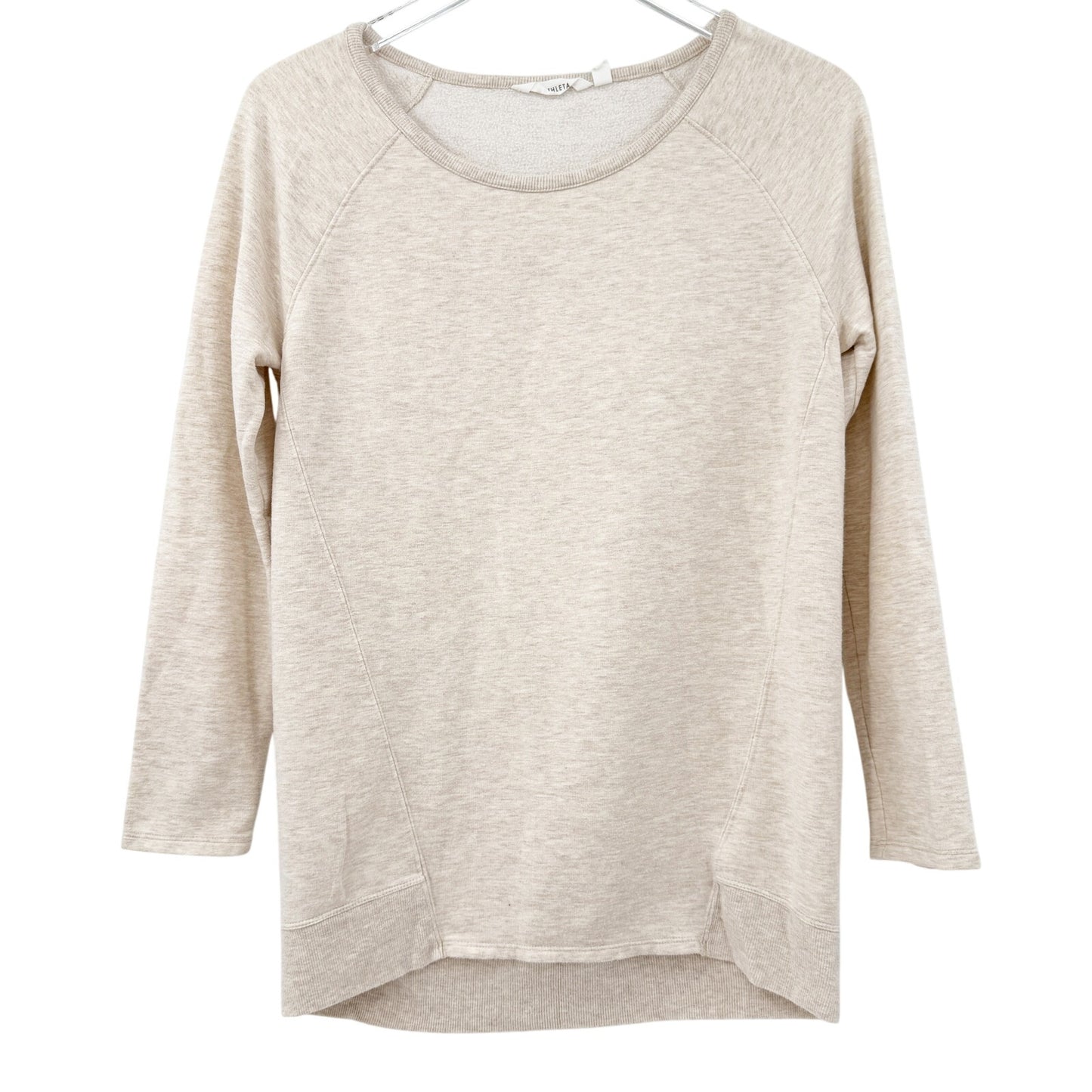 Athleta Studio CYA Sweatshirt oatmeal heather Top women's XS athleisure