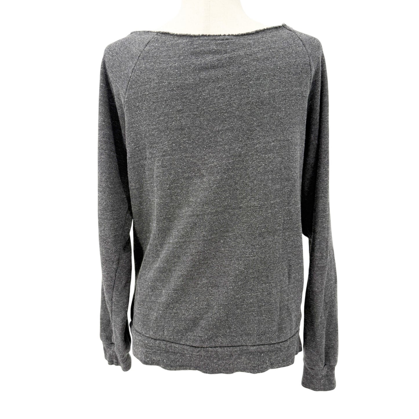 dark gray & orange Texas Longhorns off shoulder Sweatshirt Top women's XL