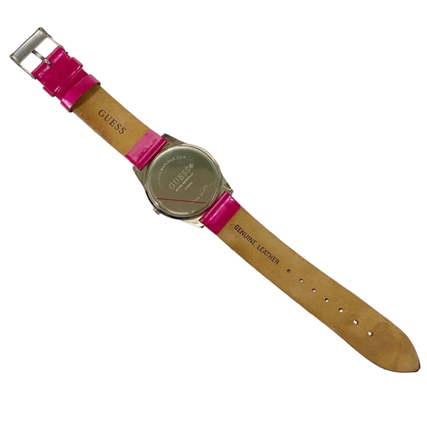 ladies GUESS magenta pink analog WATCH rhinestones G76038L