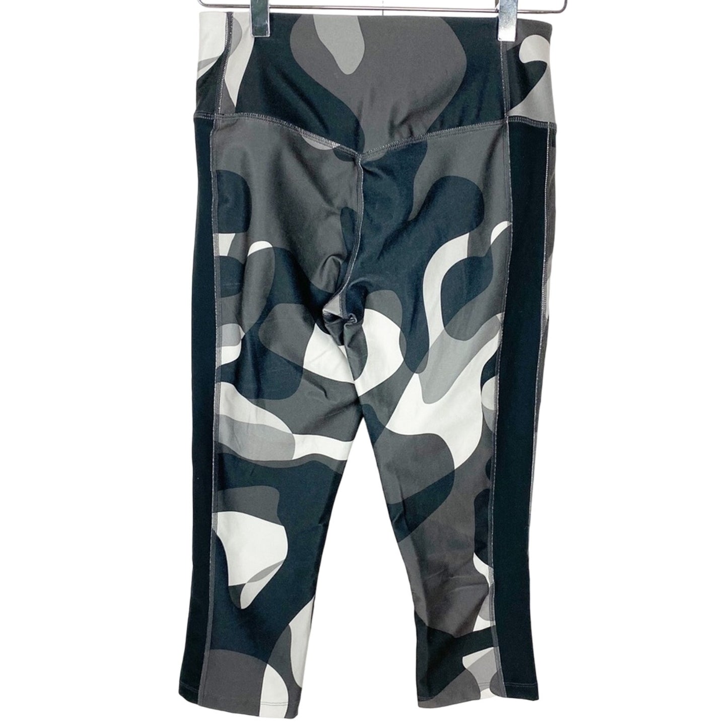 NIKE black & gray crop LEGGINGS women's S small activewear athleisure running