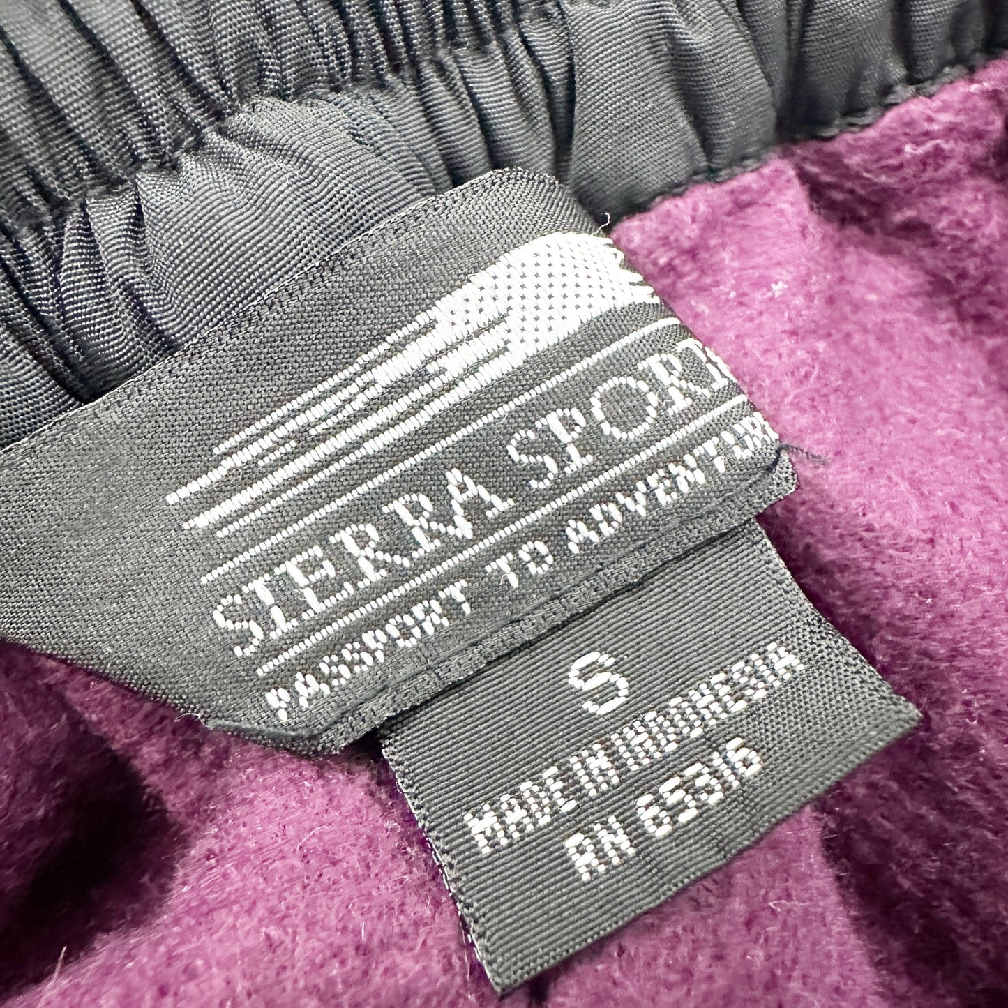 Sierra Sport black Ski Snow Pants women's SMALL fleece-lined cold weather gear