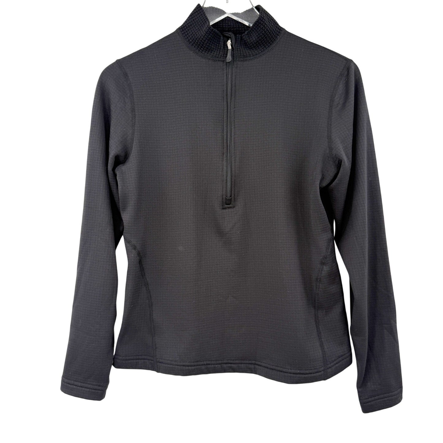 Magellan Outdoors black 1/4 zip Pullover Top women's SMALL cold weather shirt