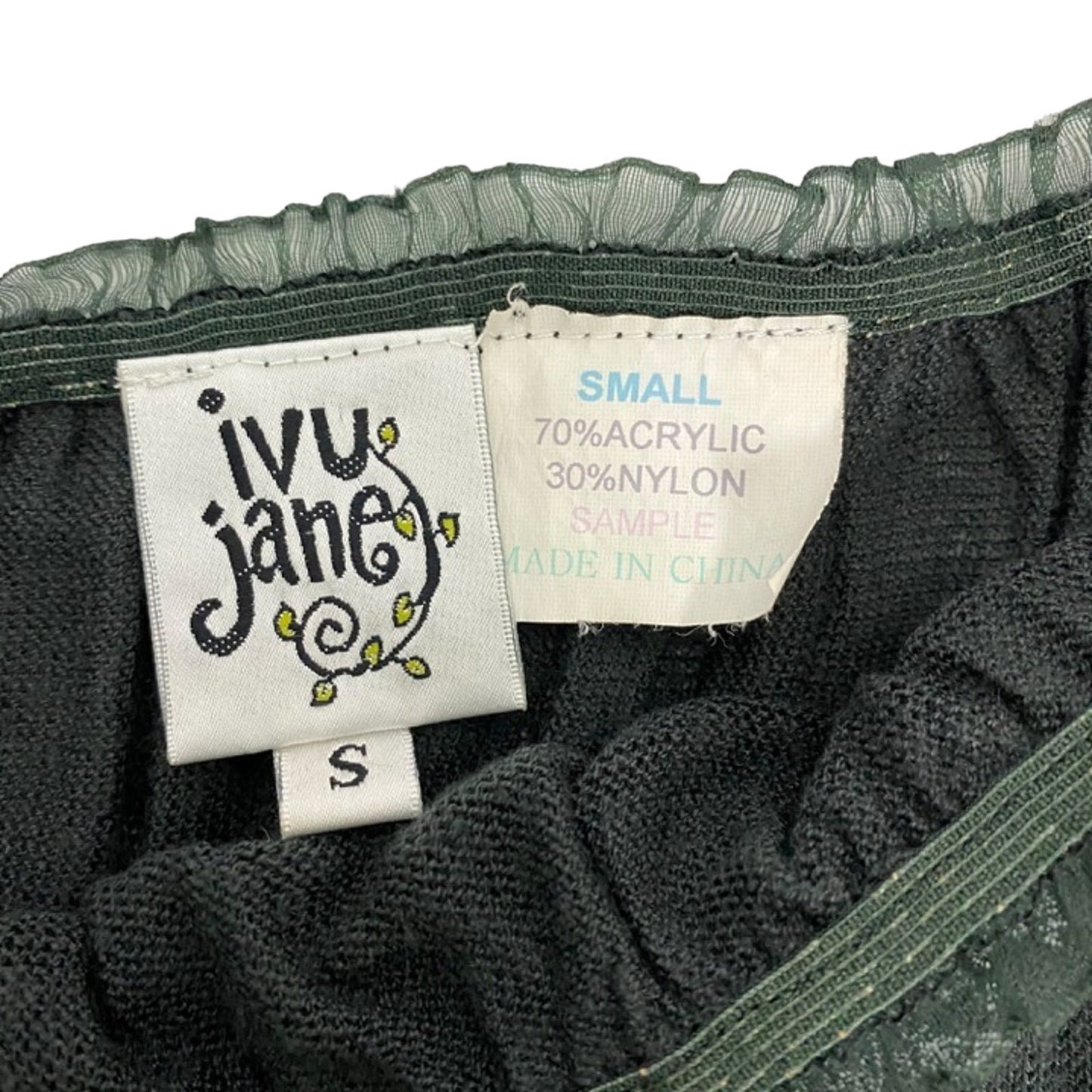 Ivy Jane dark gray fitted sweater top women's S small designer sample