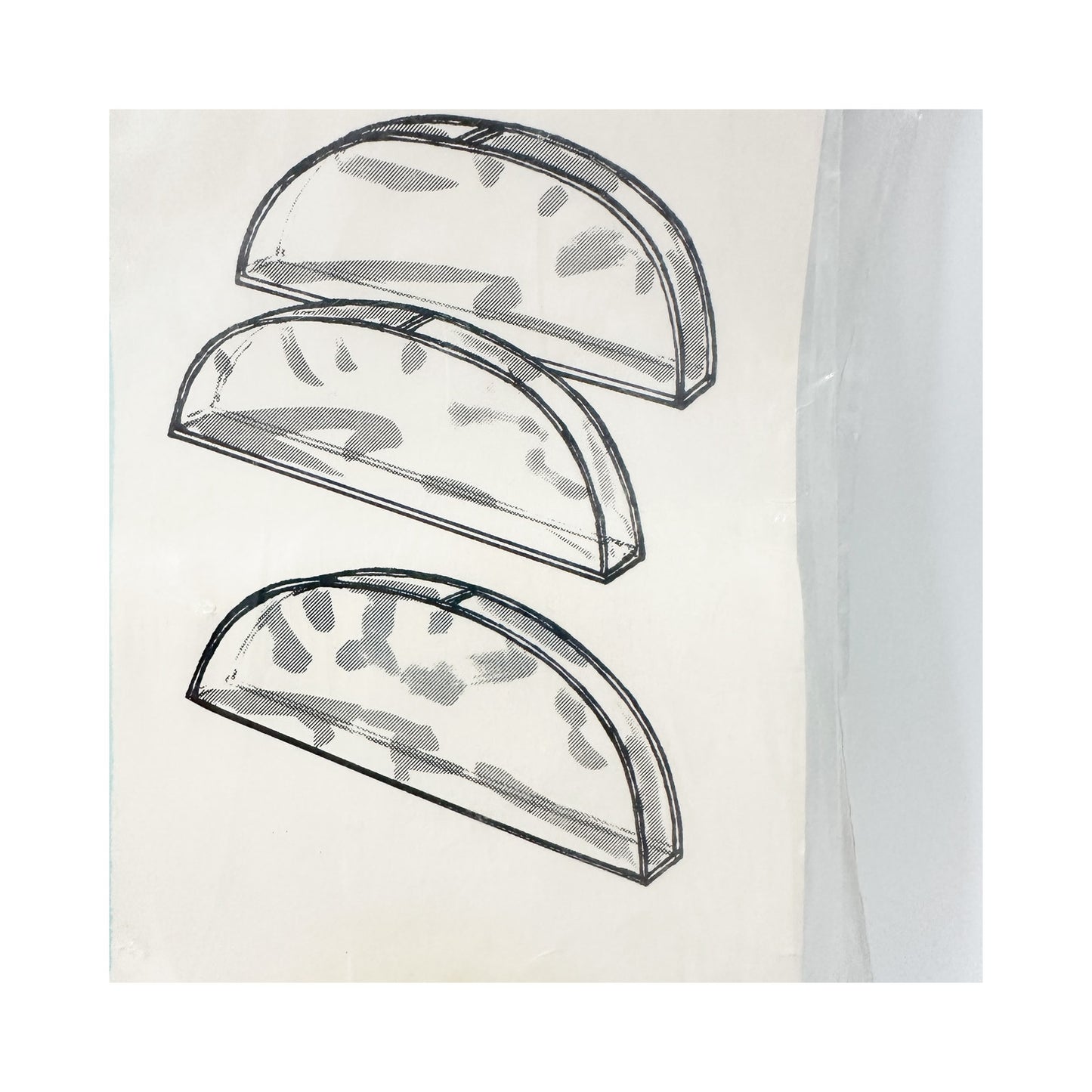 vintage package "Model" Pak Ladies' Dress Shoulder Covers set of three No. 715