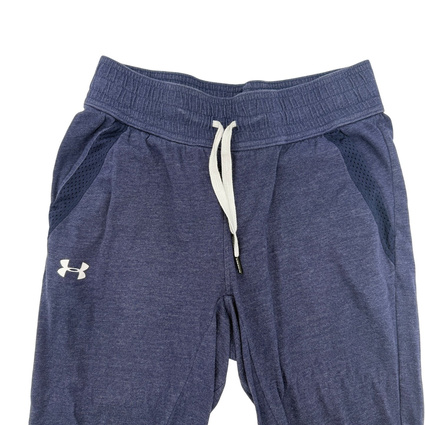 Under Armour blue Pants women's SMALL mesh panels workout athleisure joggers