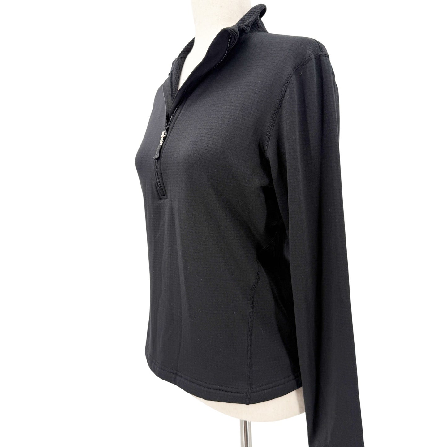 Magellan Outdoors black 1/4 zip Pullover Top women's SMALL cold weather shirt