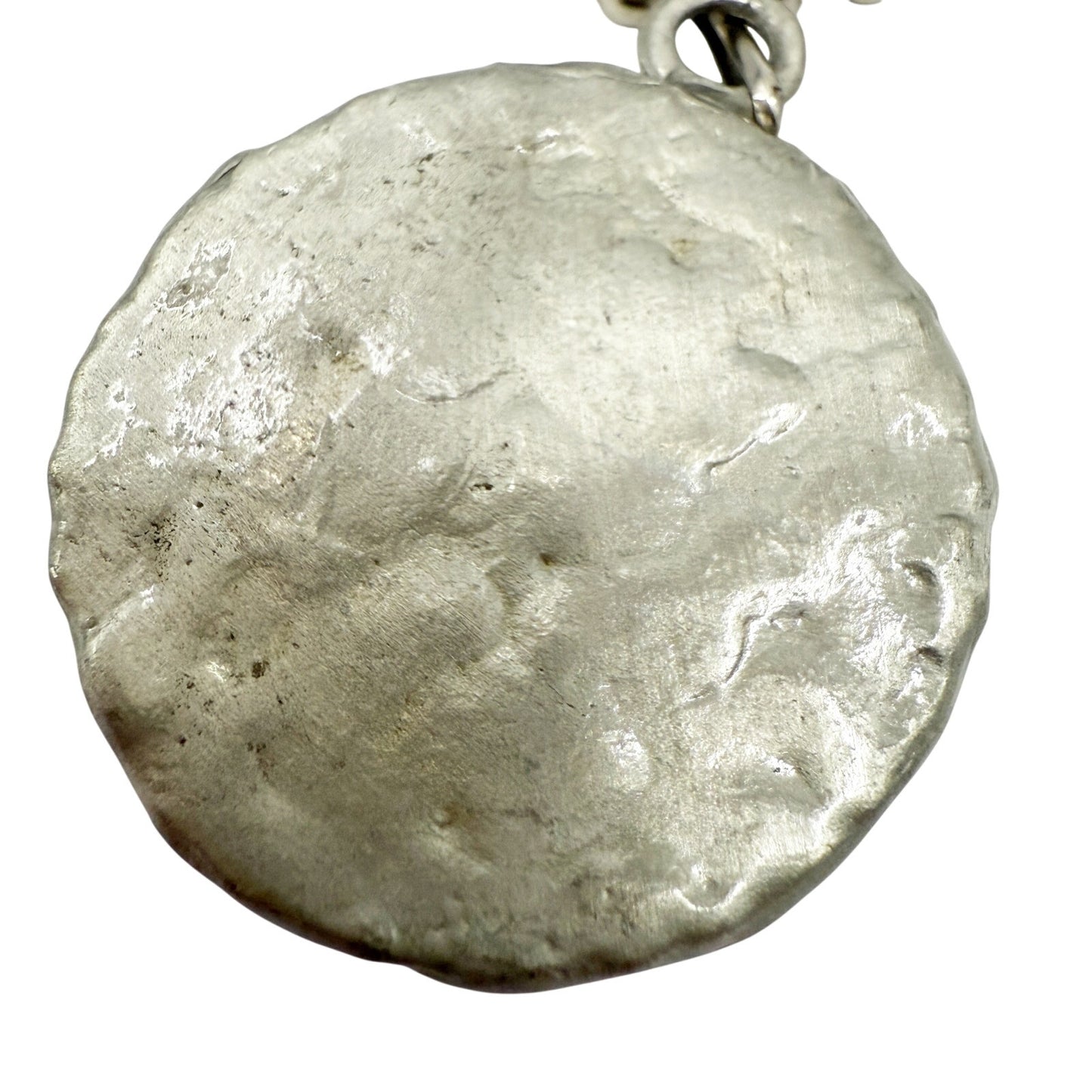 silver tone metal bead chain w/ round Bird Charm pendant Necklace yellow blue