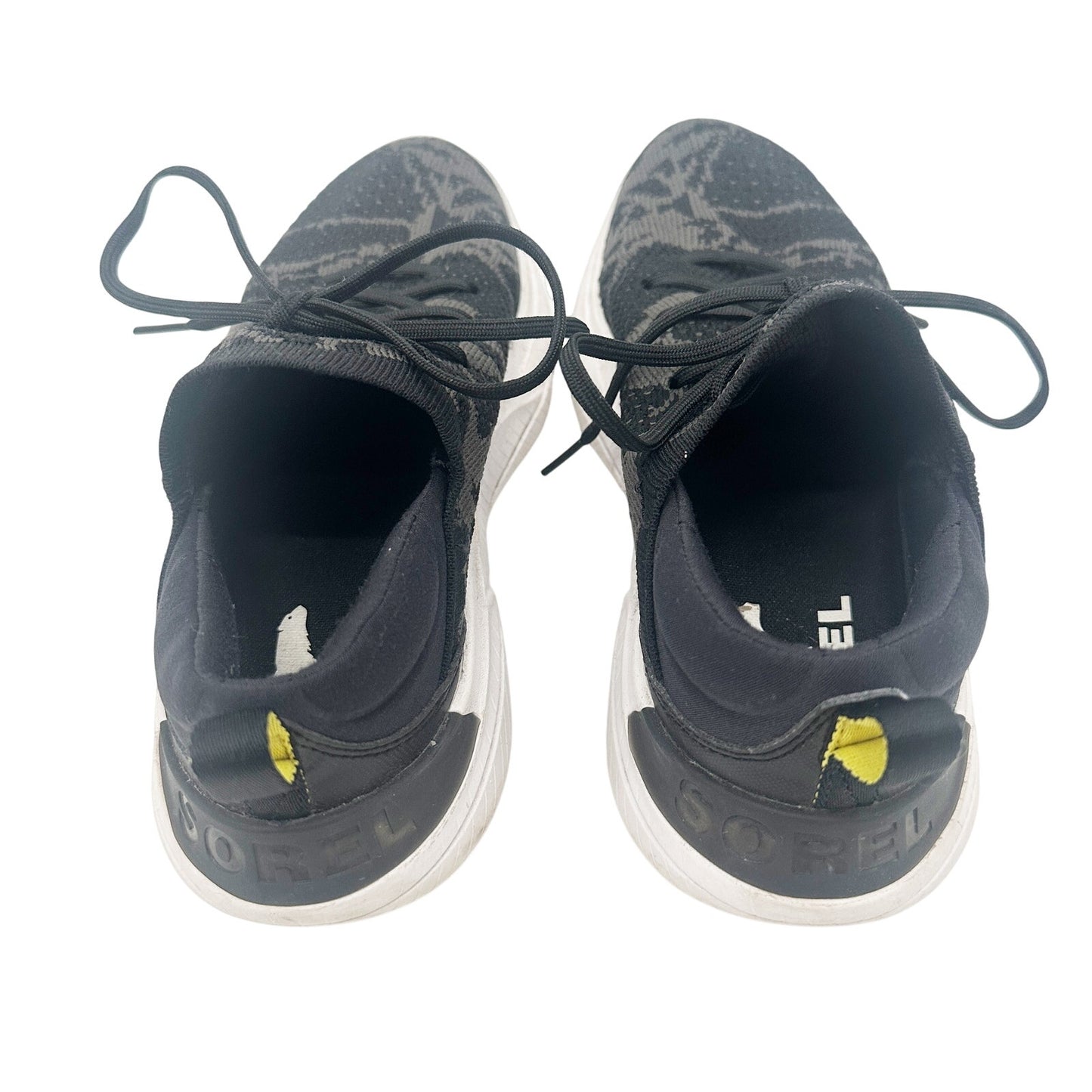 Sorel Explorer Blitz Stride black camo Lace Sneakers women's 6 camouflage shoes
