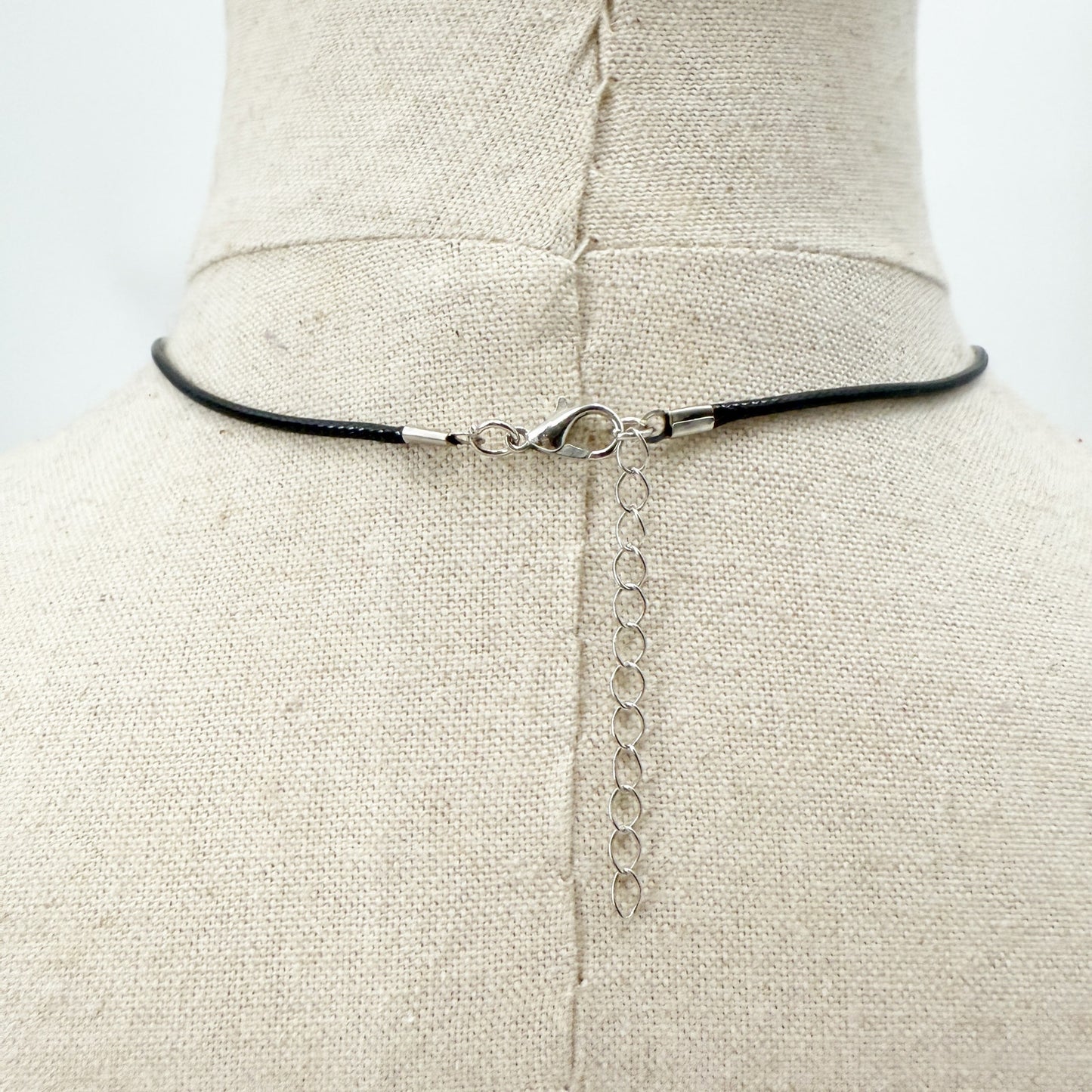 JL Design brown & gold Pendant Necklace faux black leather cord fashion jewelry