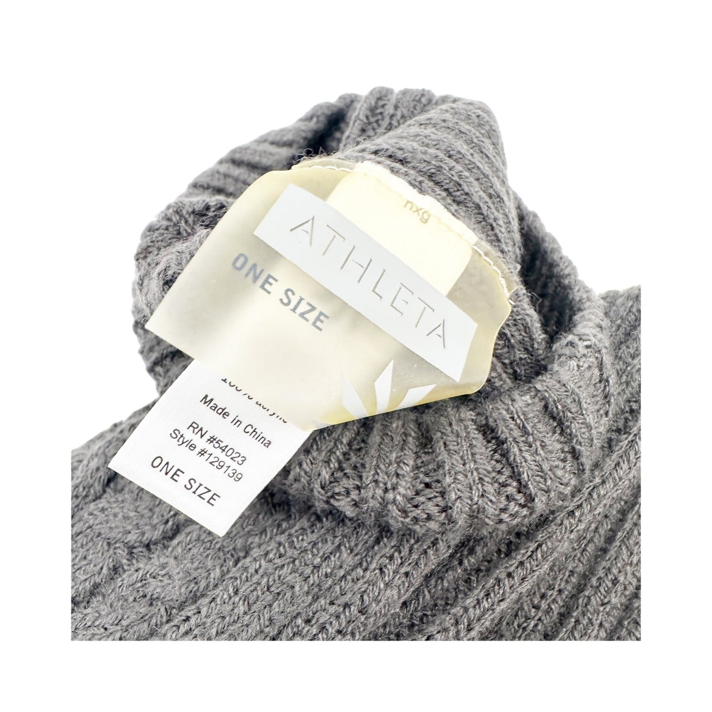 Athleta dark gray cable knit Leg Warmers OS one size cold weather gear