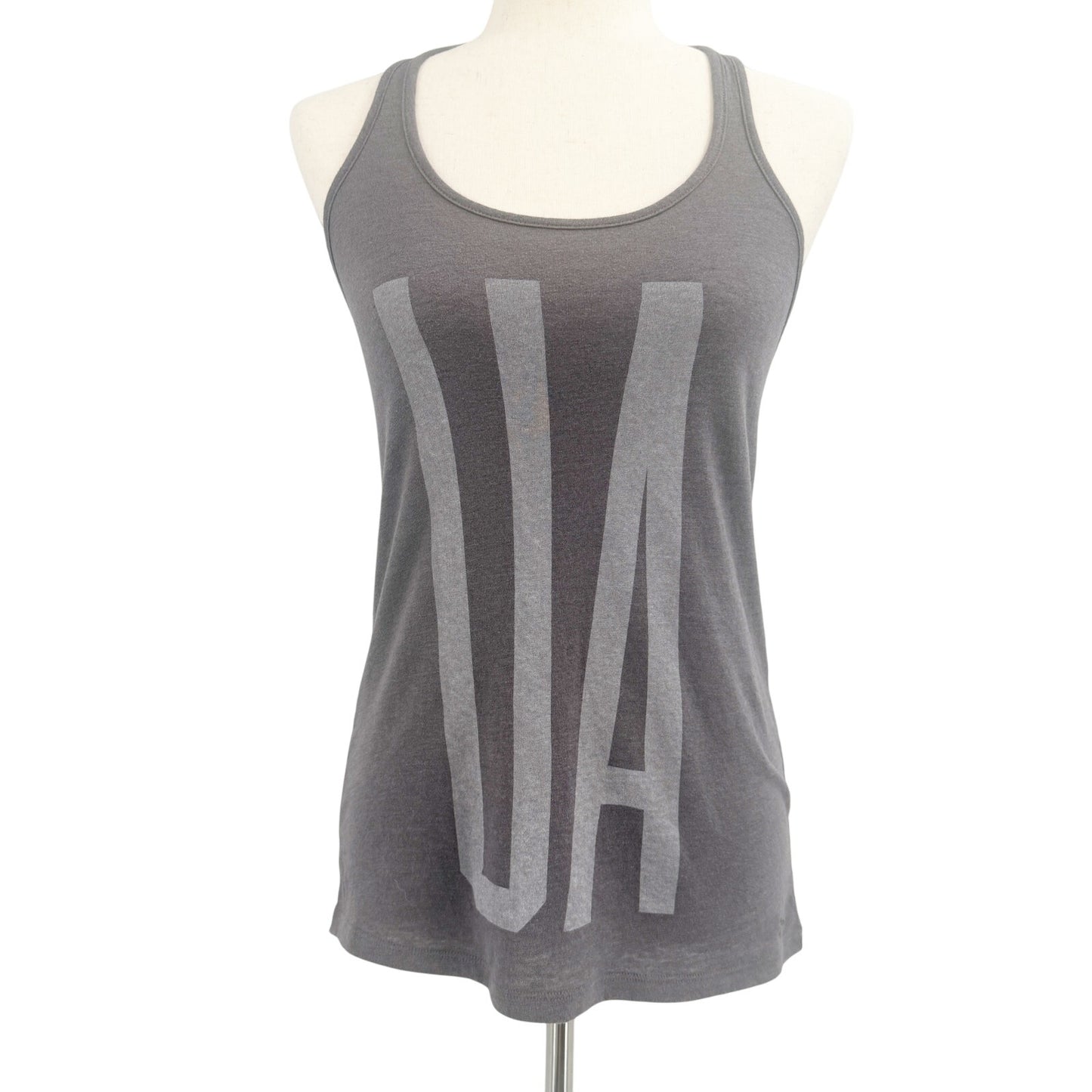 two Under Armour gray white Tank Tops women's XS workout wear athleisure