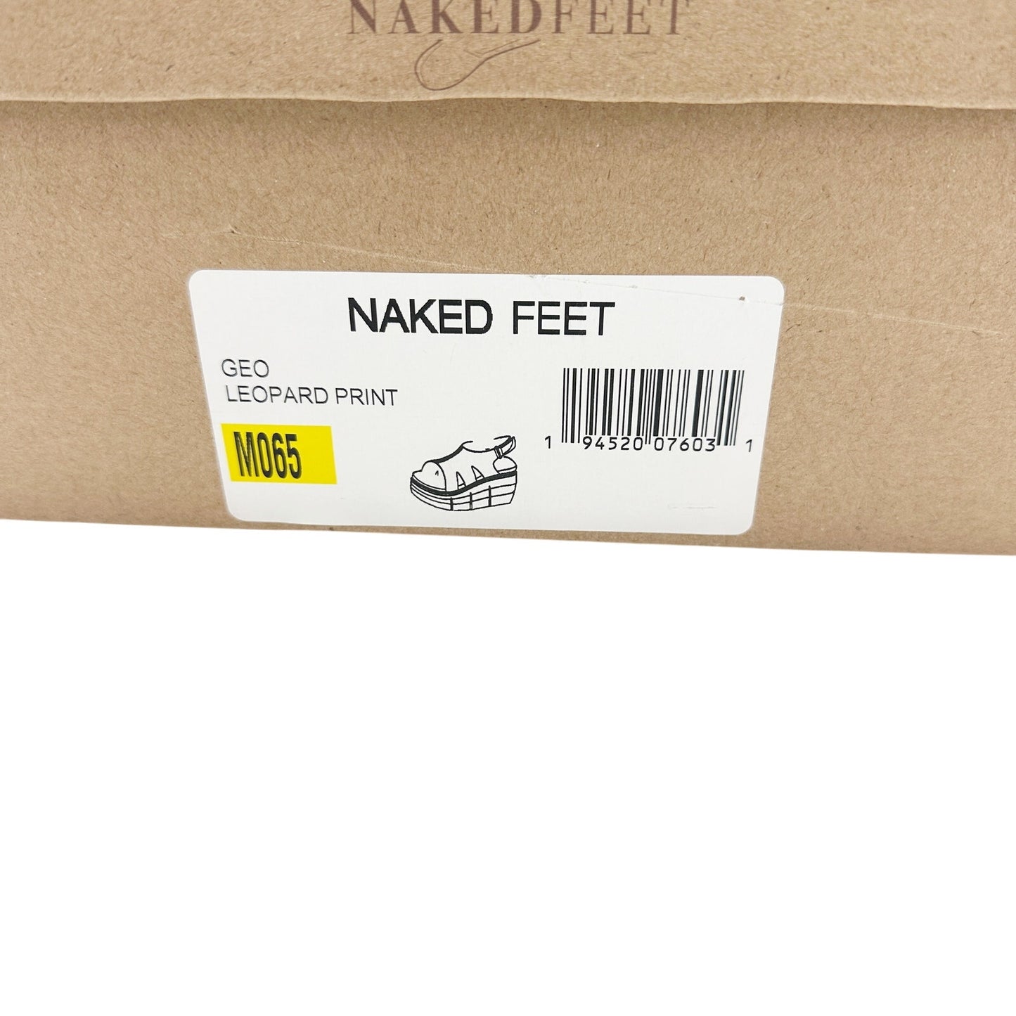 Naked Feet leopard print Geo Sandals women's 6.5 platform shoes calf hair heels