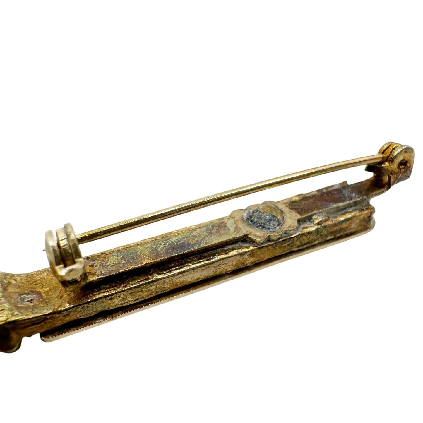 vintage gold tone metal Mother bar BROOCH jewelry pin