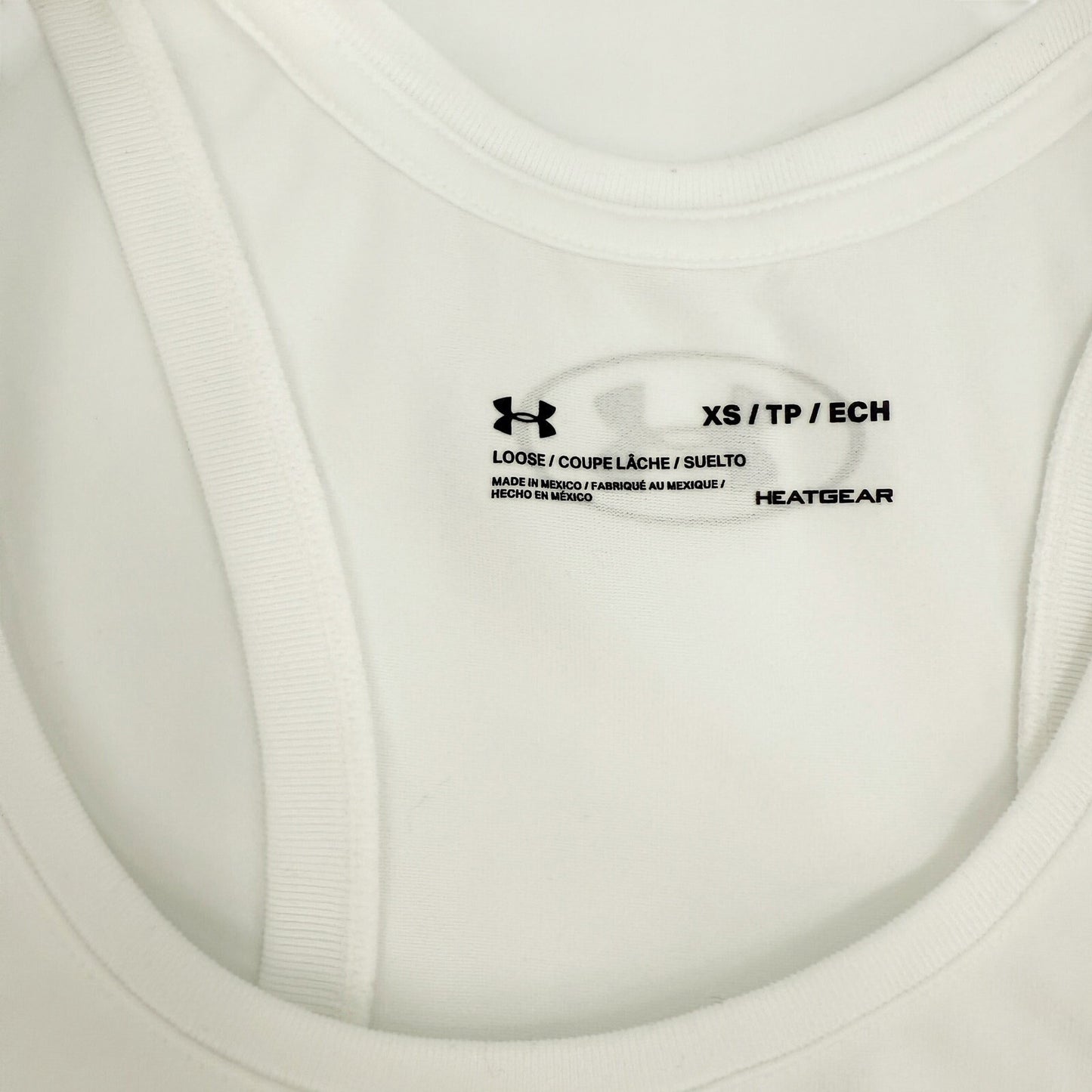 two Under Armour gray white Tank Tops women's XS workout wear athleisure