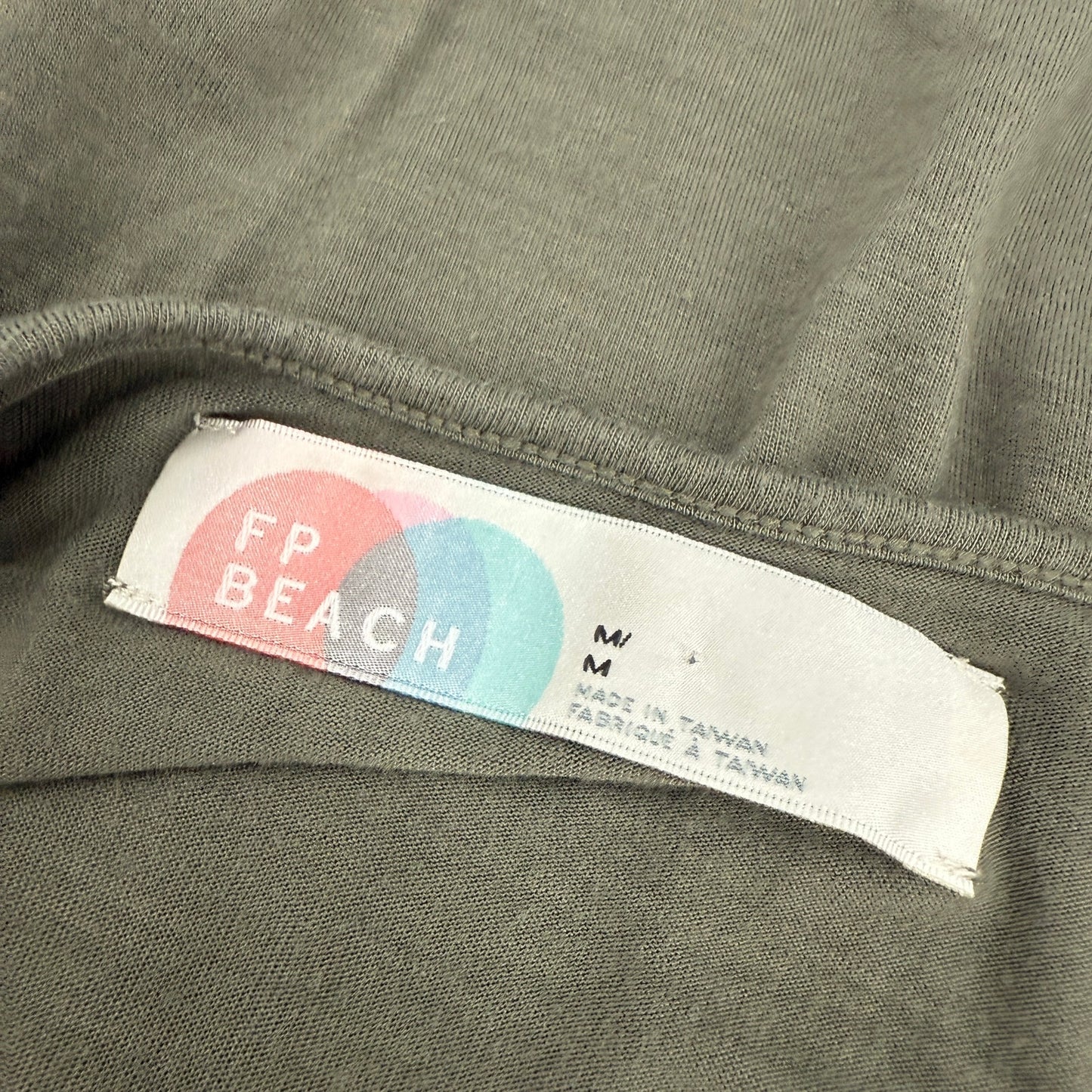 Free People Beach olive Tank tunic mini Dress women's MEDIUM summer casual boho