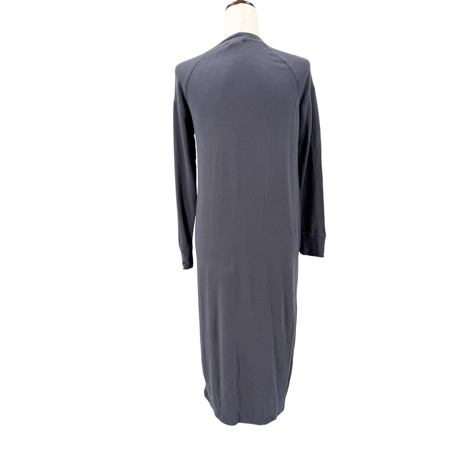 Silence + Noise dark gray Sweatshirt long Dress women's SMALL casual midi length
