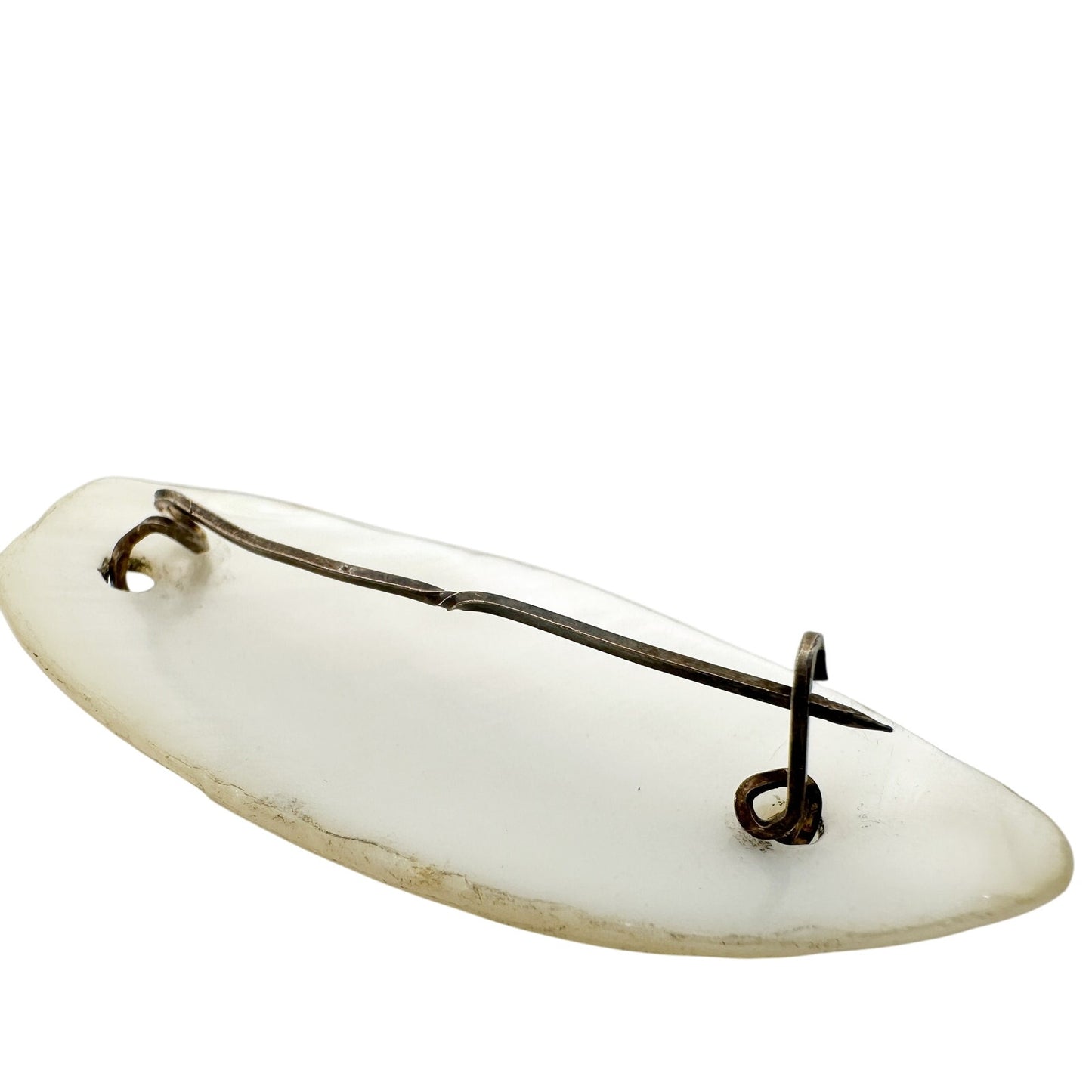 vintage script wire "Mother" of Pearl BROOCH jewelry pin