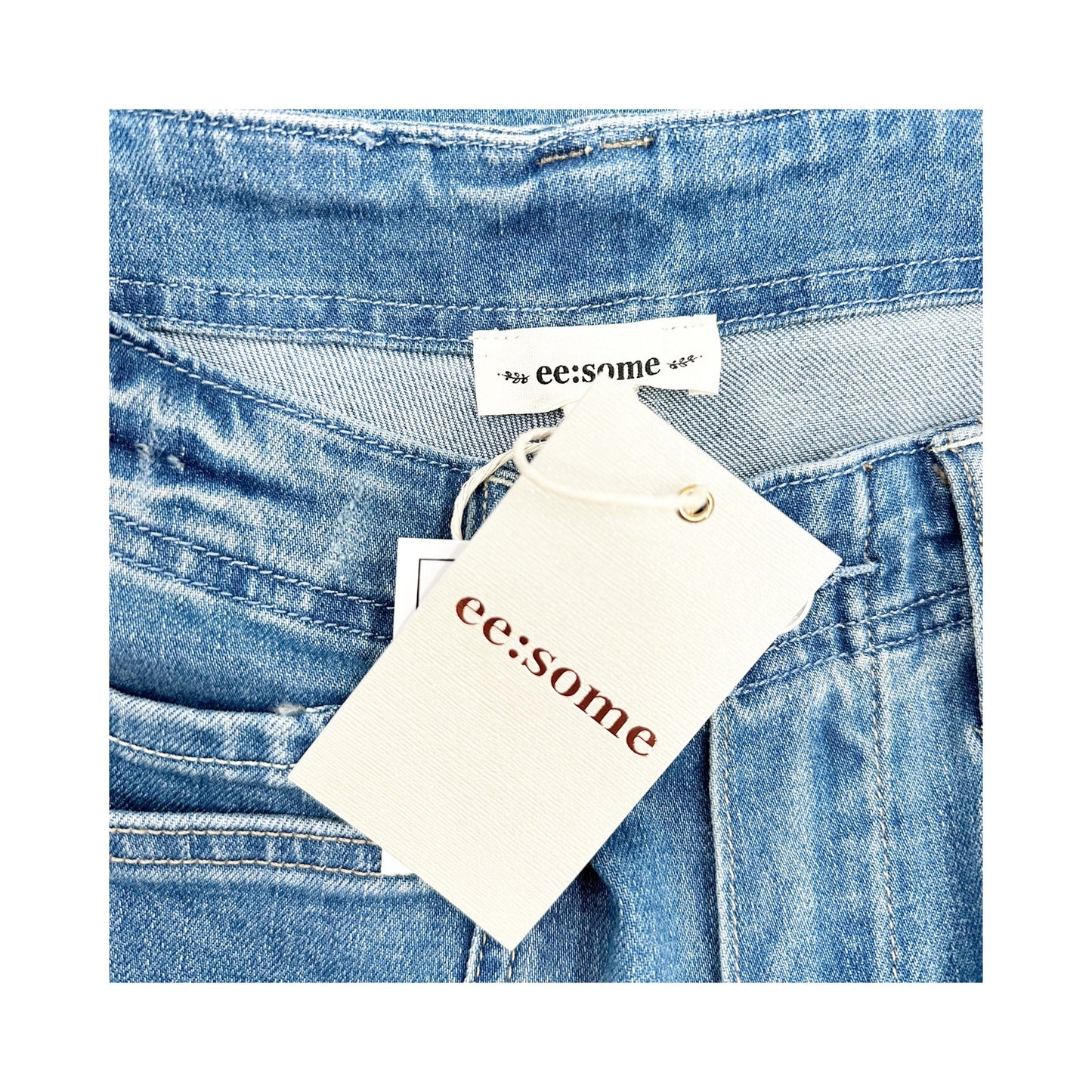 ee:some Cropped Denim straight leg Jeans | S, M, L