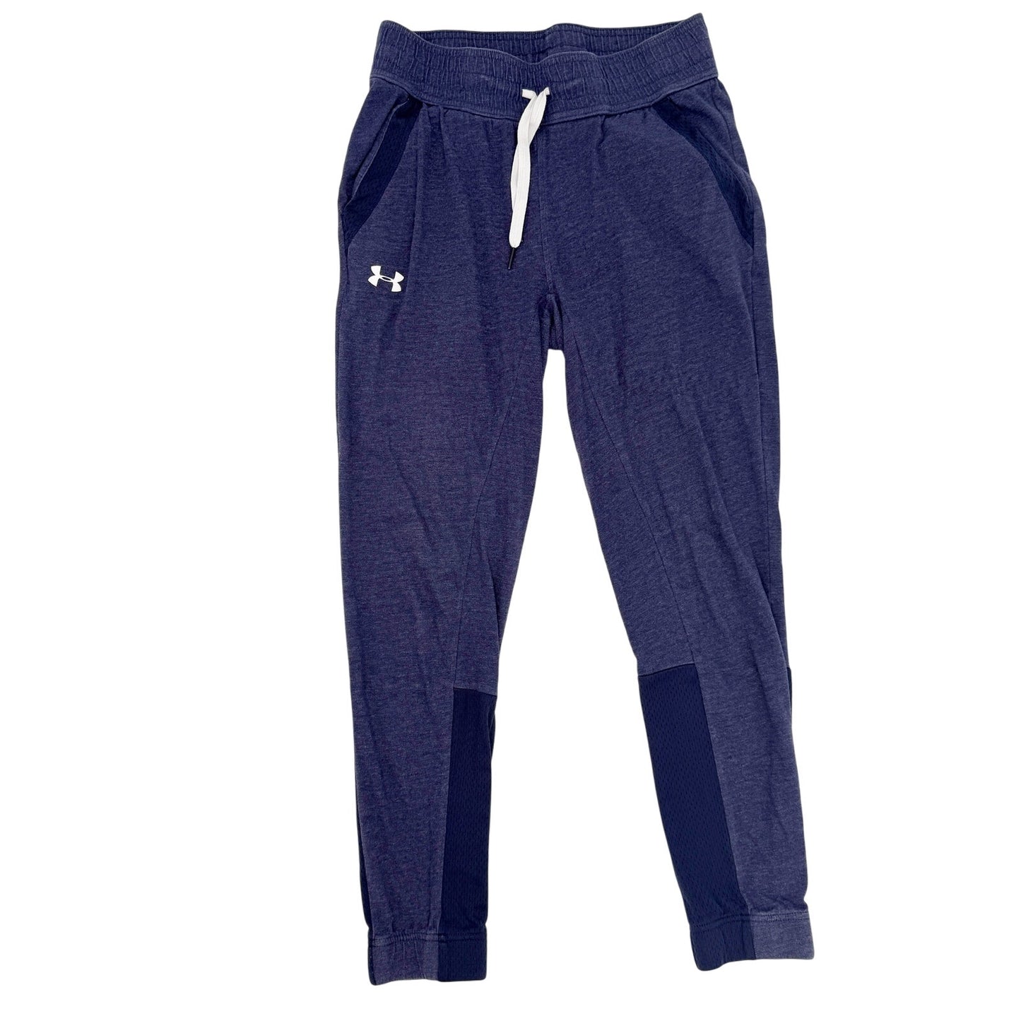 Under Armour blue Pants women's SMALL mesh panels workout athleisure joggers