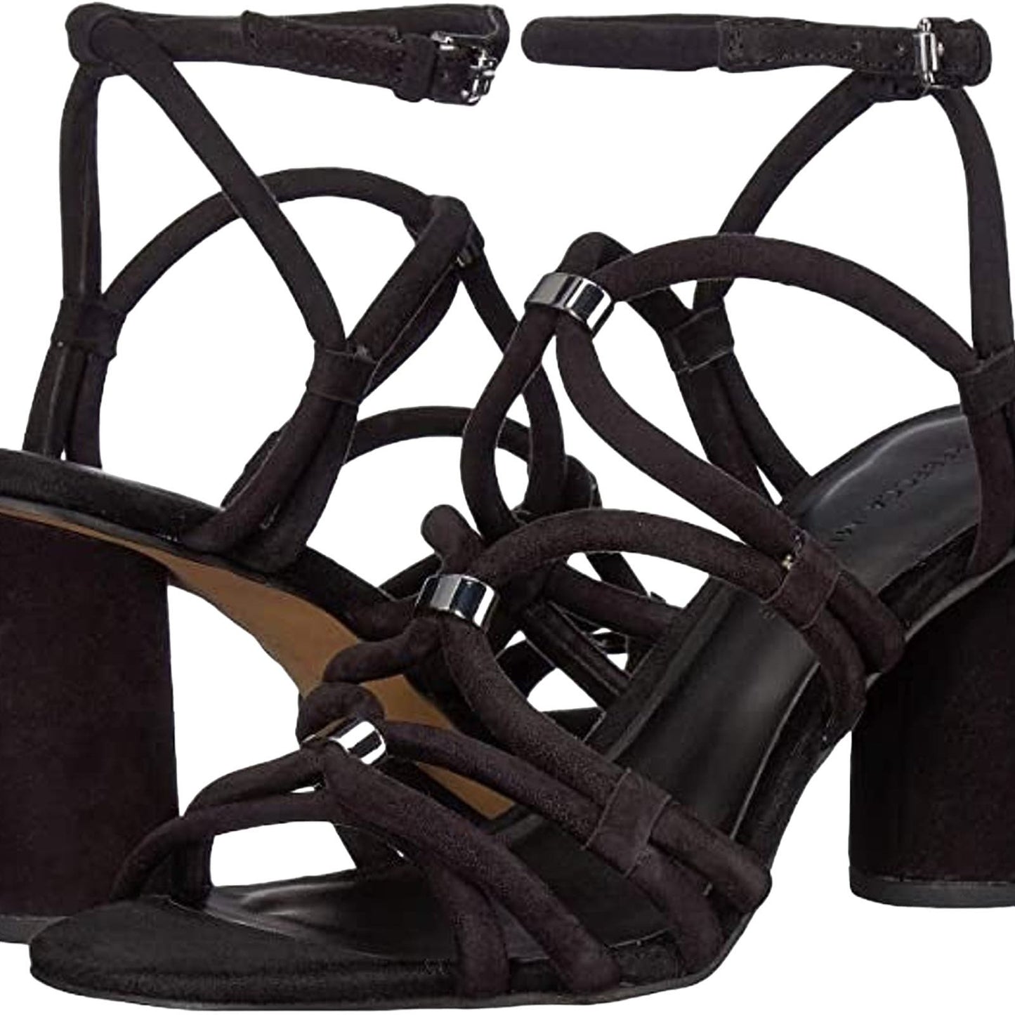 Rebecca Minkoff black Apolline Strappy heeled Sandals shoes size 7 M new $158