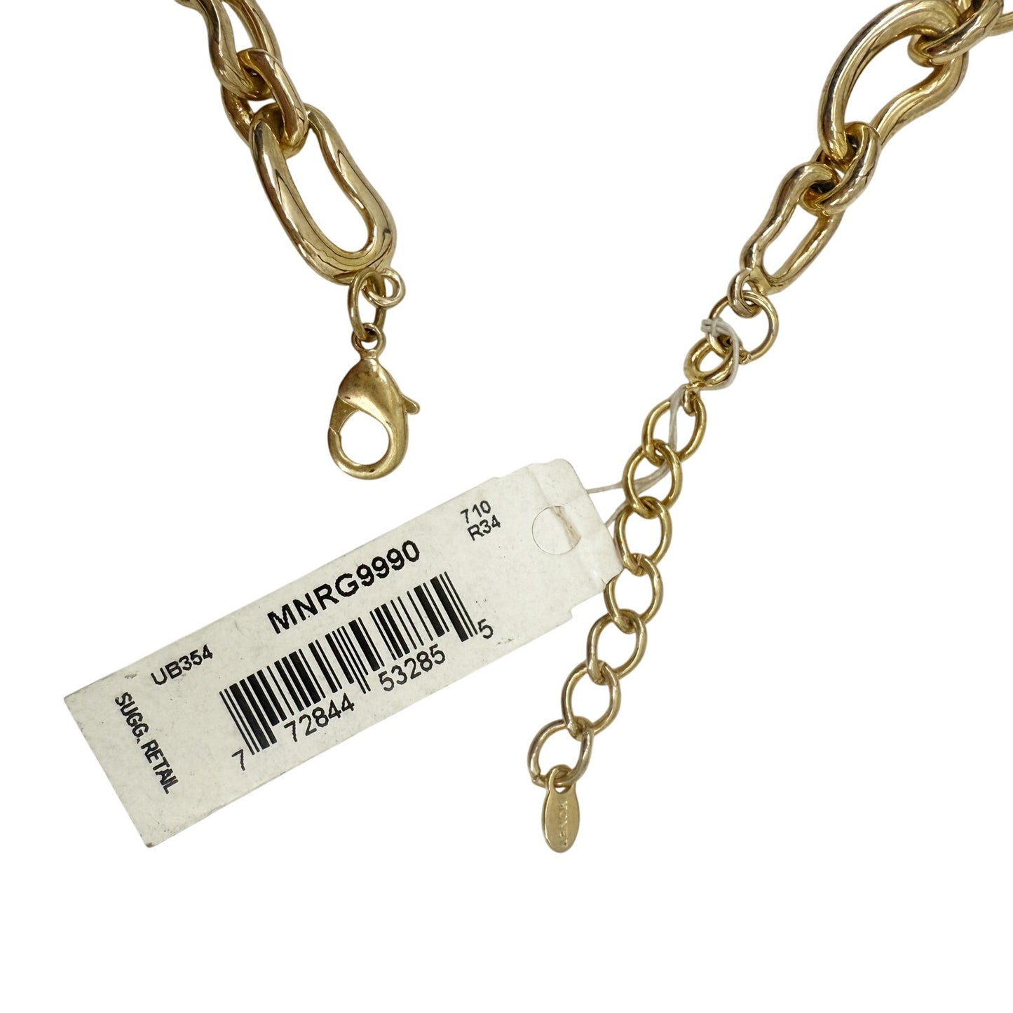 Monet gold plated chunky 30" long chain link Necklace fashion jewelry NEW