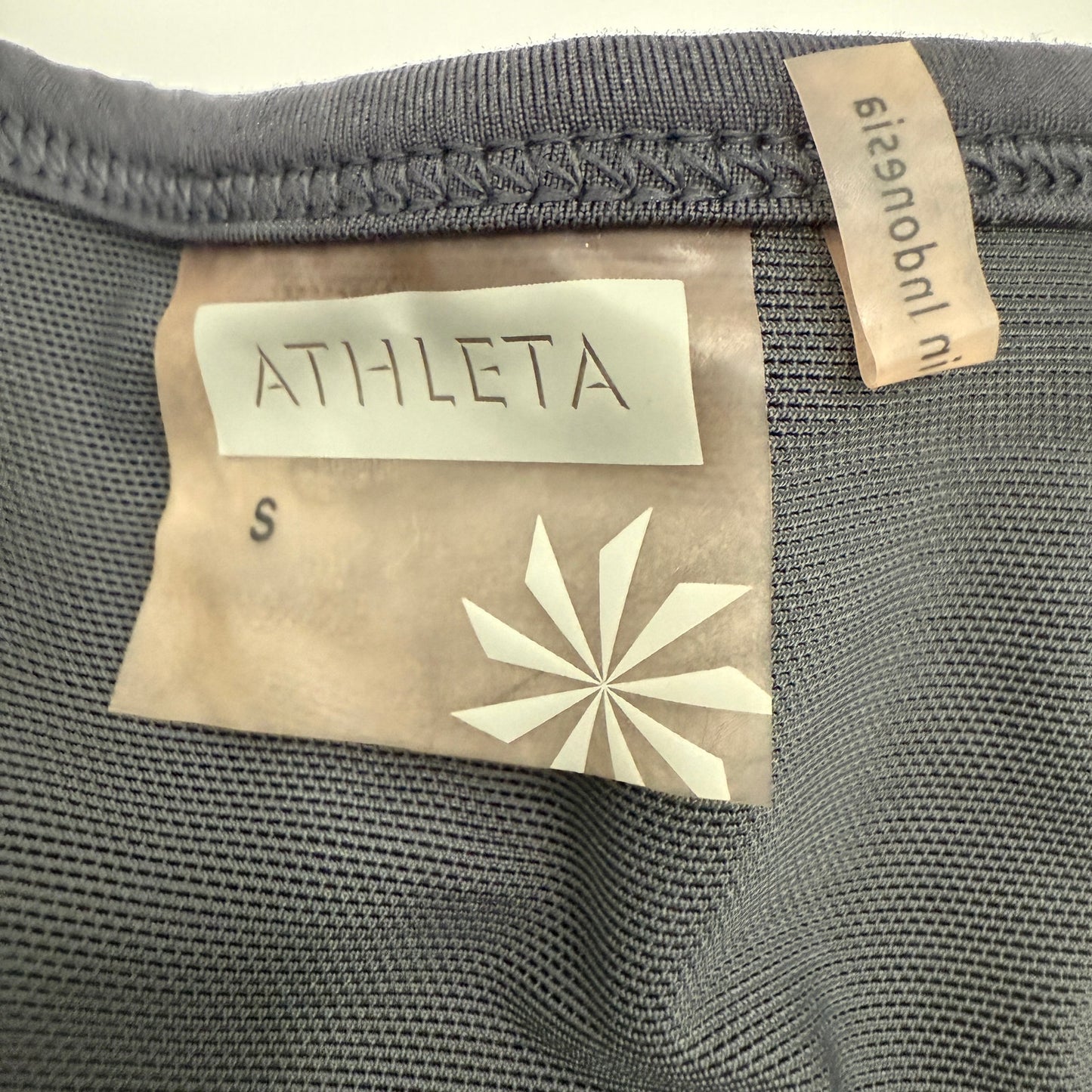 Athleta dark gray Tank Top women's SMALL drawstring waist athleisure workout