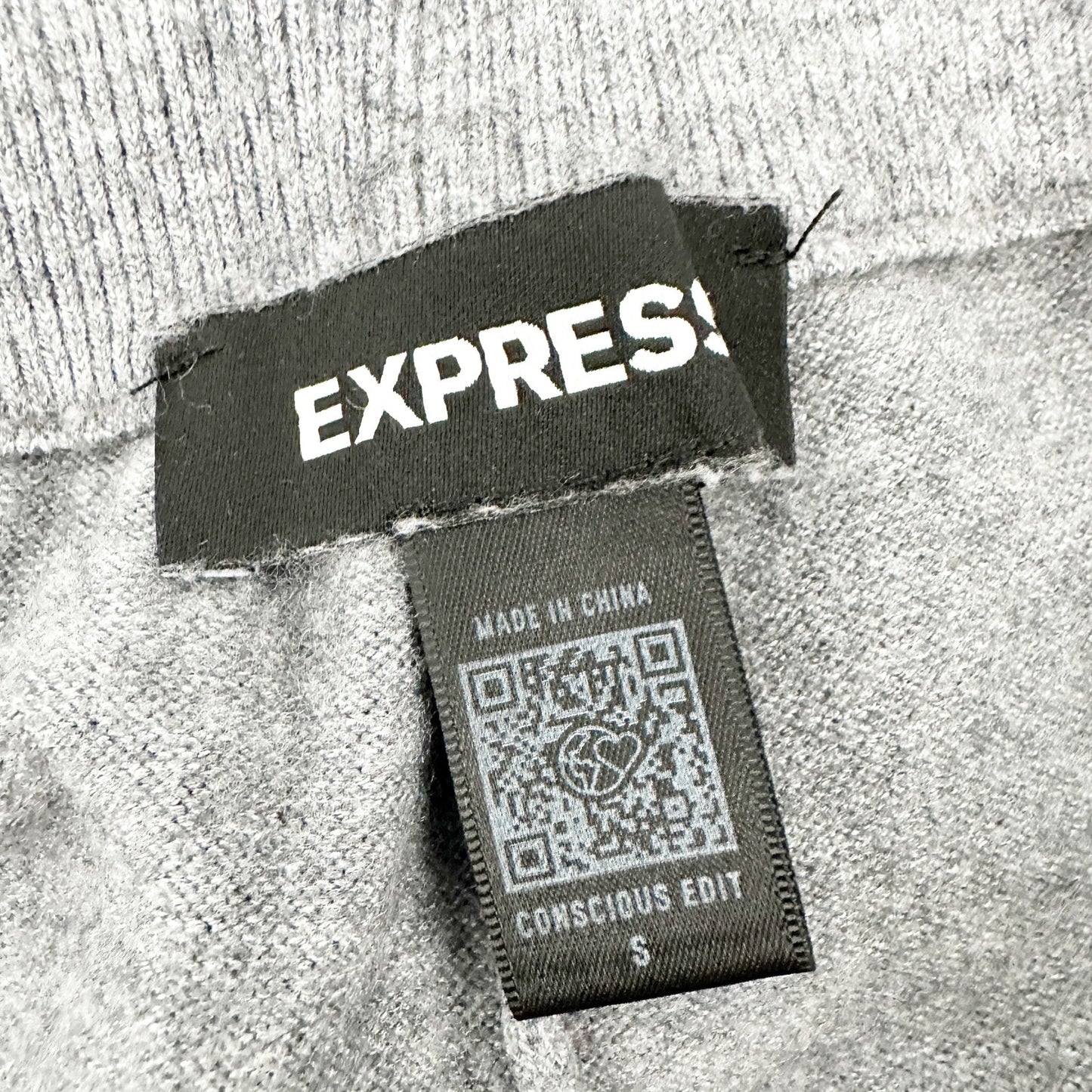 EXPRESS gray Pull On wide leg cozy knit Lounge Pants women's SMALL high waisted