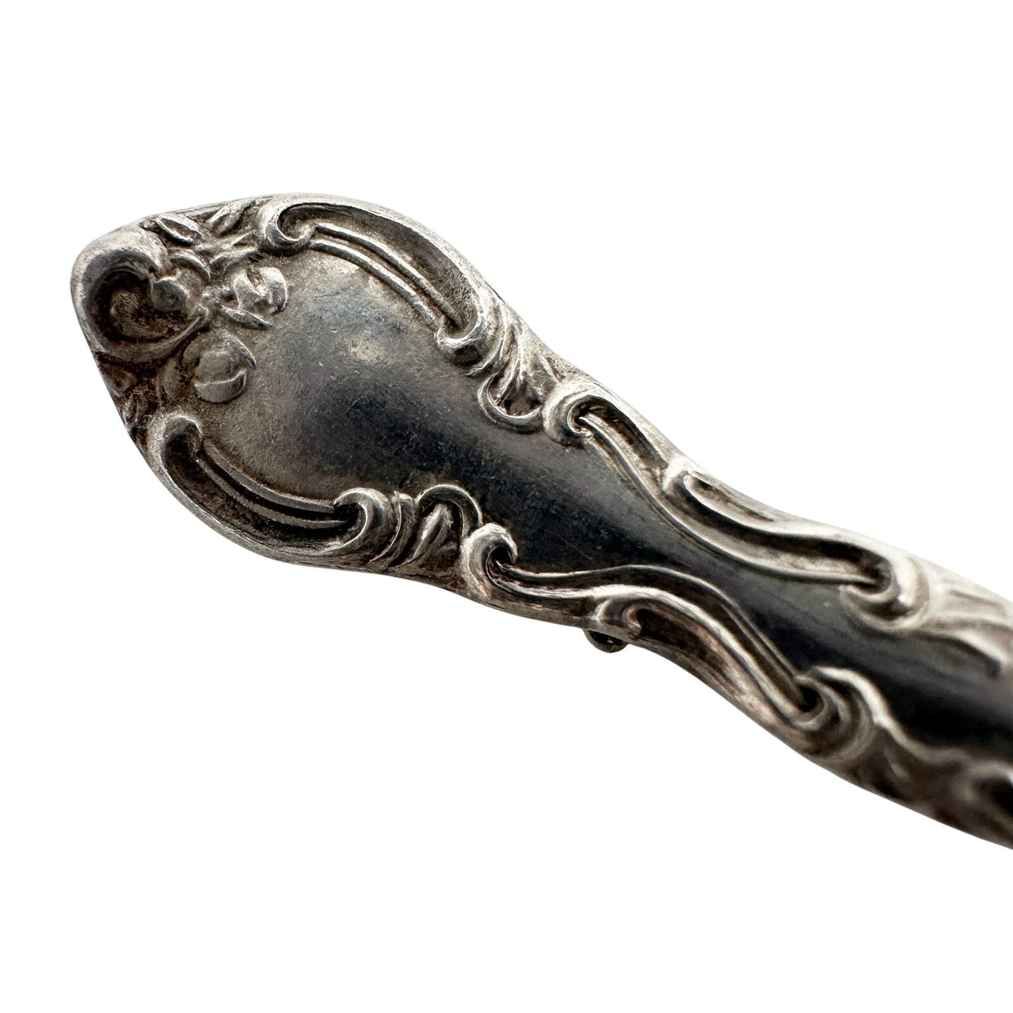 vintage sterling silver miniature spoon BROOCH jewelry pin 2.5" long
