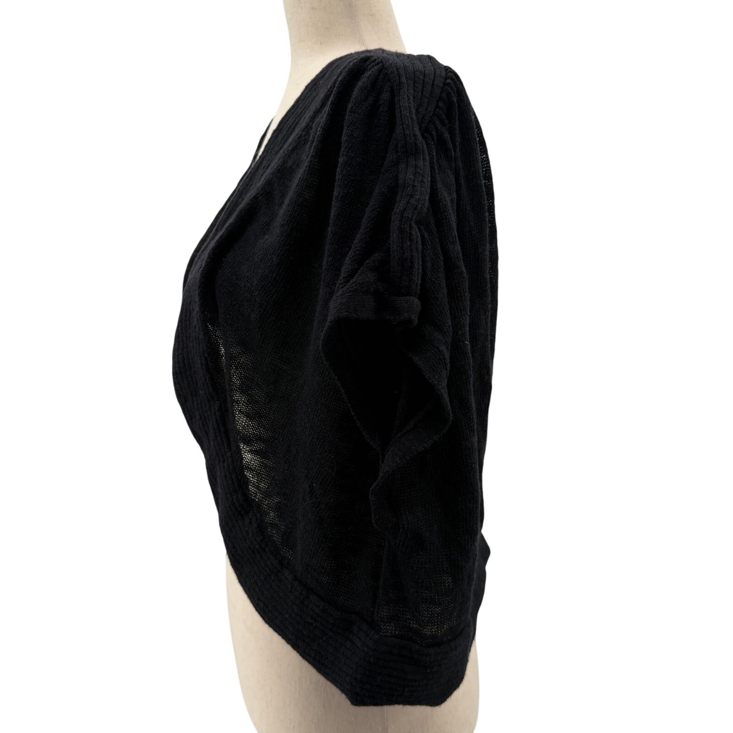 Lane Bryant black linen Shrug Sweater women's plus size 14 16 short crop length