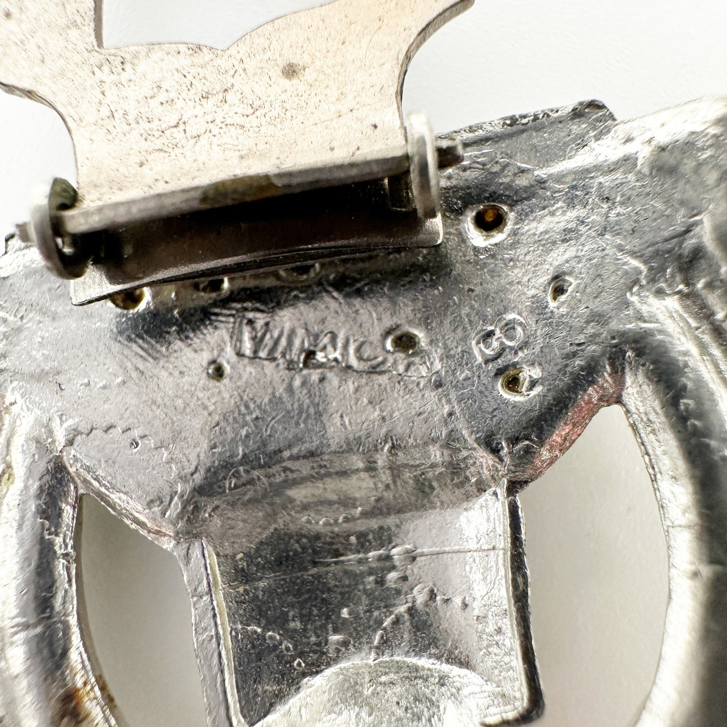 vintage WMCA pink & clear rhinestones Dress scarf Clip sparkle jewelry