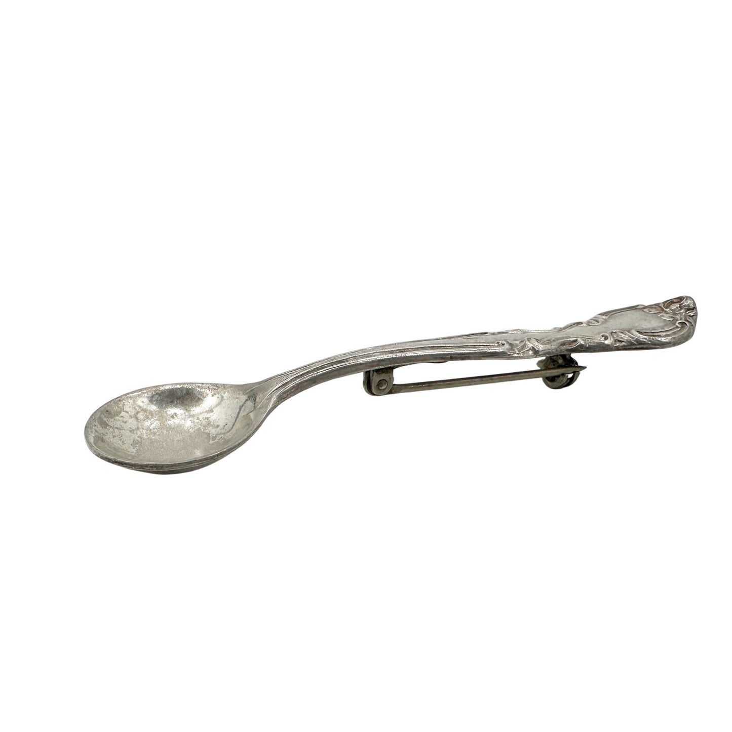 vintage sterling silver miniature spoon BROOCH jewelry pin 2.5" long