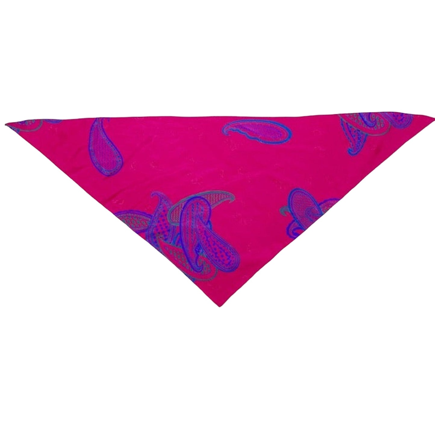 triangular Paisley print burgundy blue purple green Scarf neck wrap