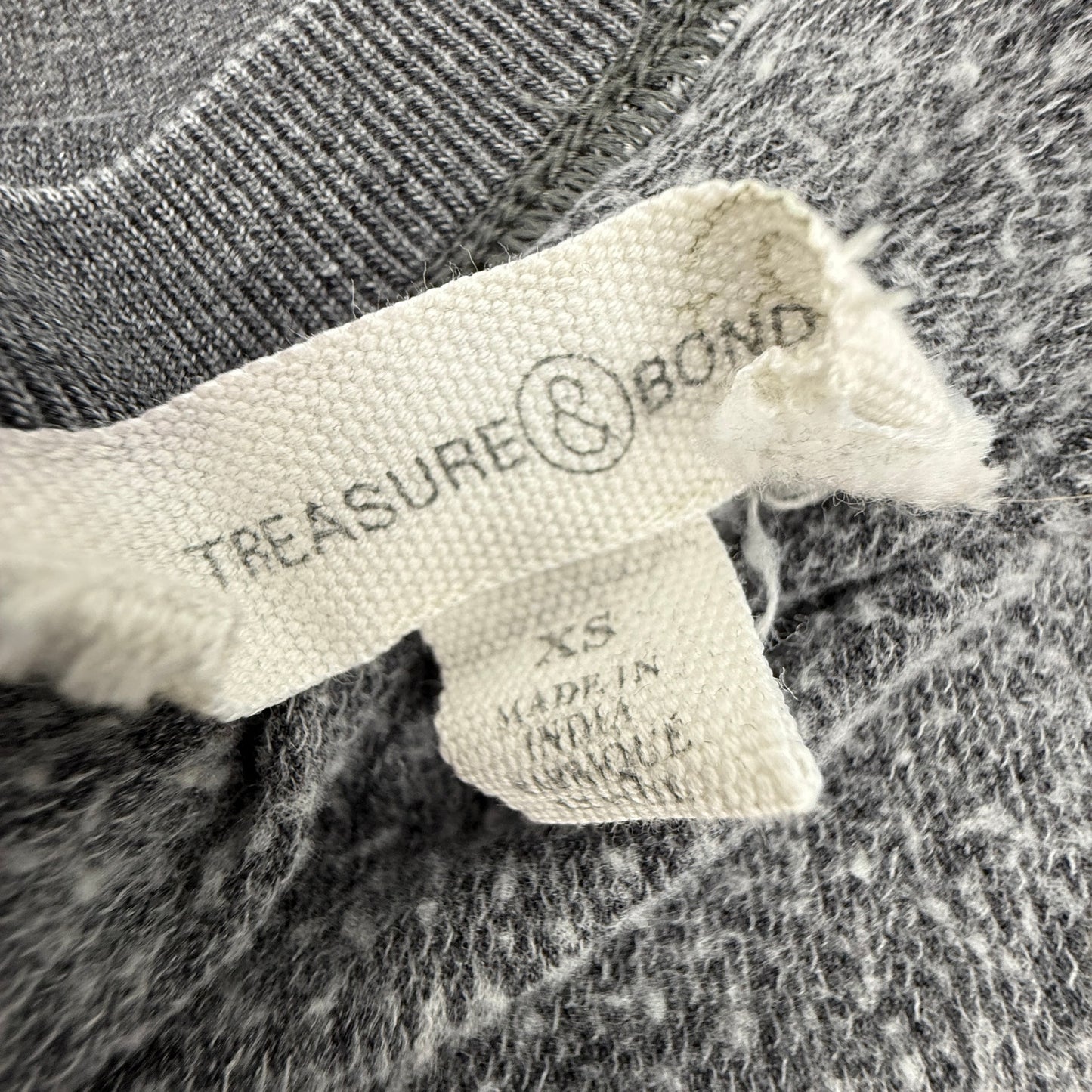Treasure & Bond distressed gray Sweatshirt long Dress women's XS