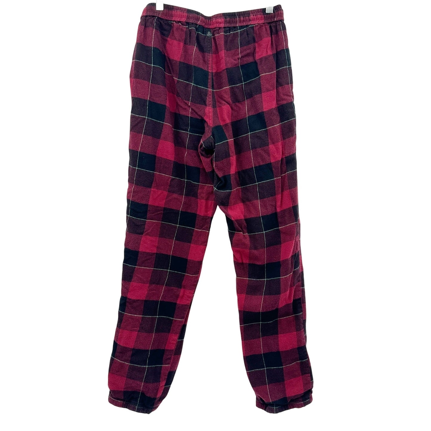 prAna black & red plaid Lounge thermal-lined Flannel Pants women's XS