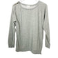 LEITH gray sweatshirt long TOP size XS extra small shoulder side zipper details