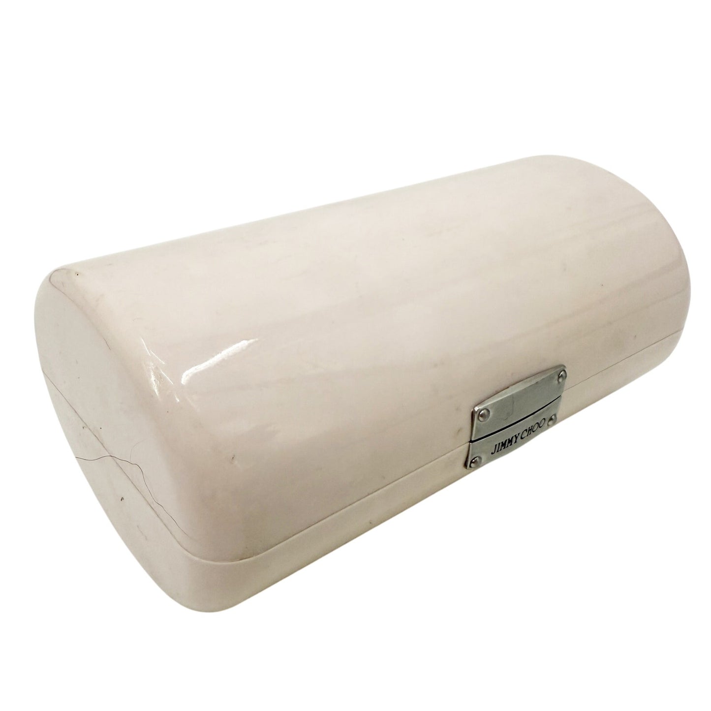 Jimmy Choo very pale pink hard acrylic sunglasses CASE only magnetic clutch